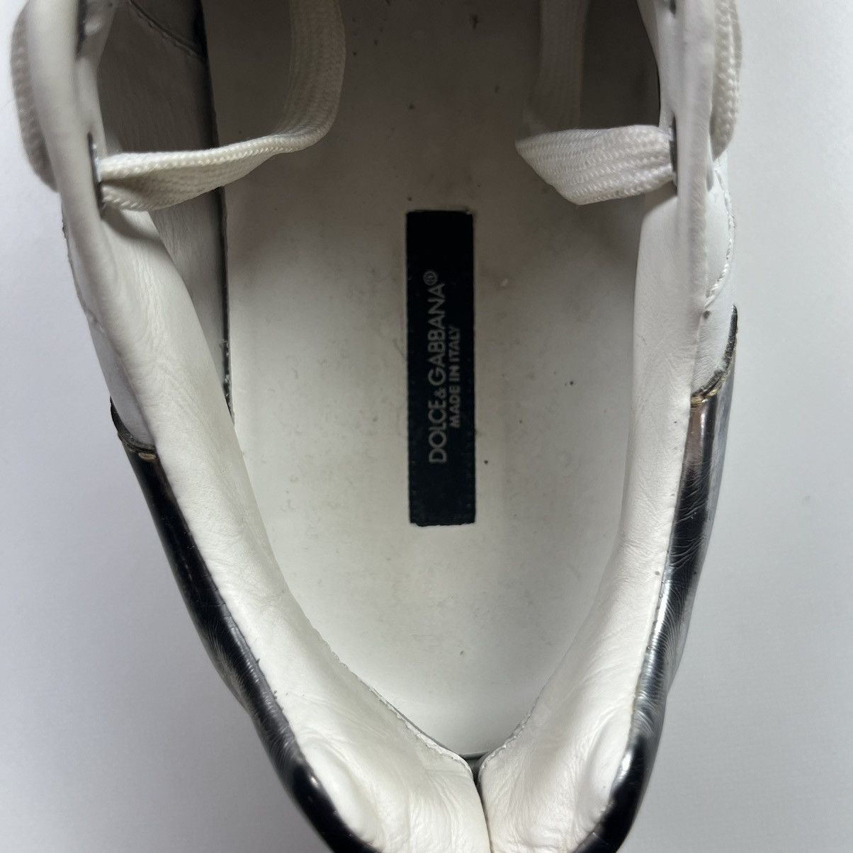 Dolce & Gabbana Dolce & Gabbana Leather Luxury Sneakers Made in Italy White Size US 5 / IT 35 - 10 Thumbnail