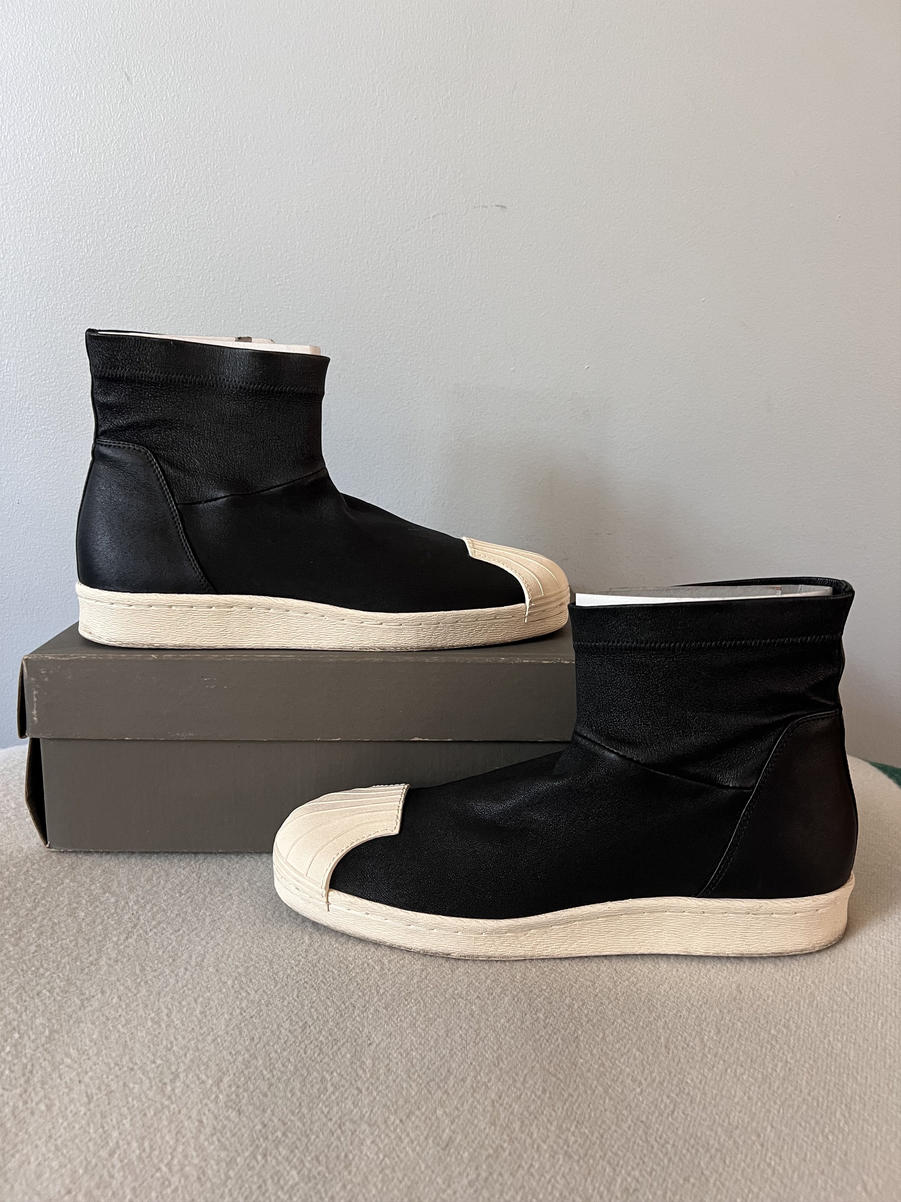 Adidas × Rick Owens Rick Owens Adidas RO Superstar Ankle Boots in Black Size US 7.5 / EU 40-41 - 2 Thumbnail