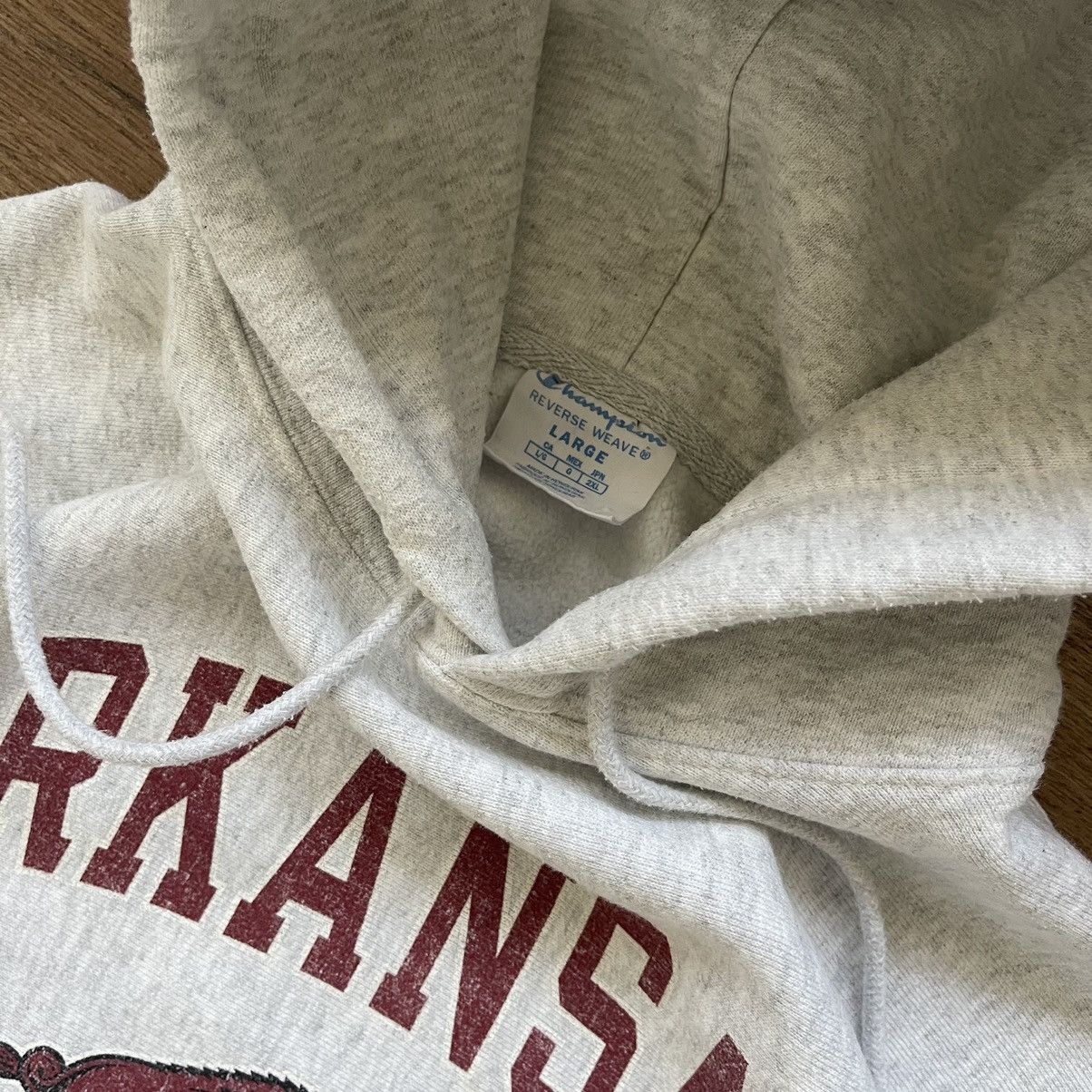 Champion × Vintage Champion Reverse Weave Arkansas college hoodie Size US L / EU 52-54 / 3 - 3 Thumbnail