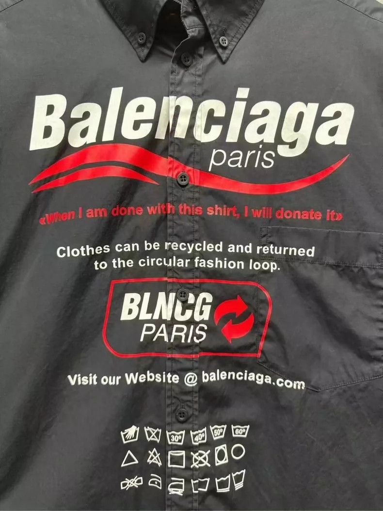 Balenciaga Balenciaga Waves Environmental Shirt Size US XS / EU 42 / 0 - 6 Thumbnail