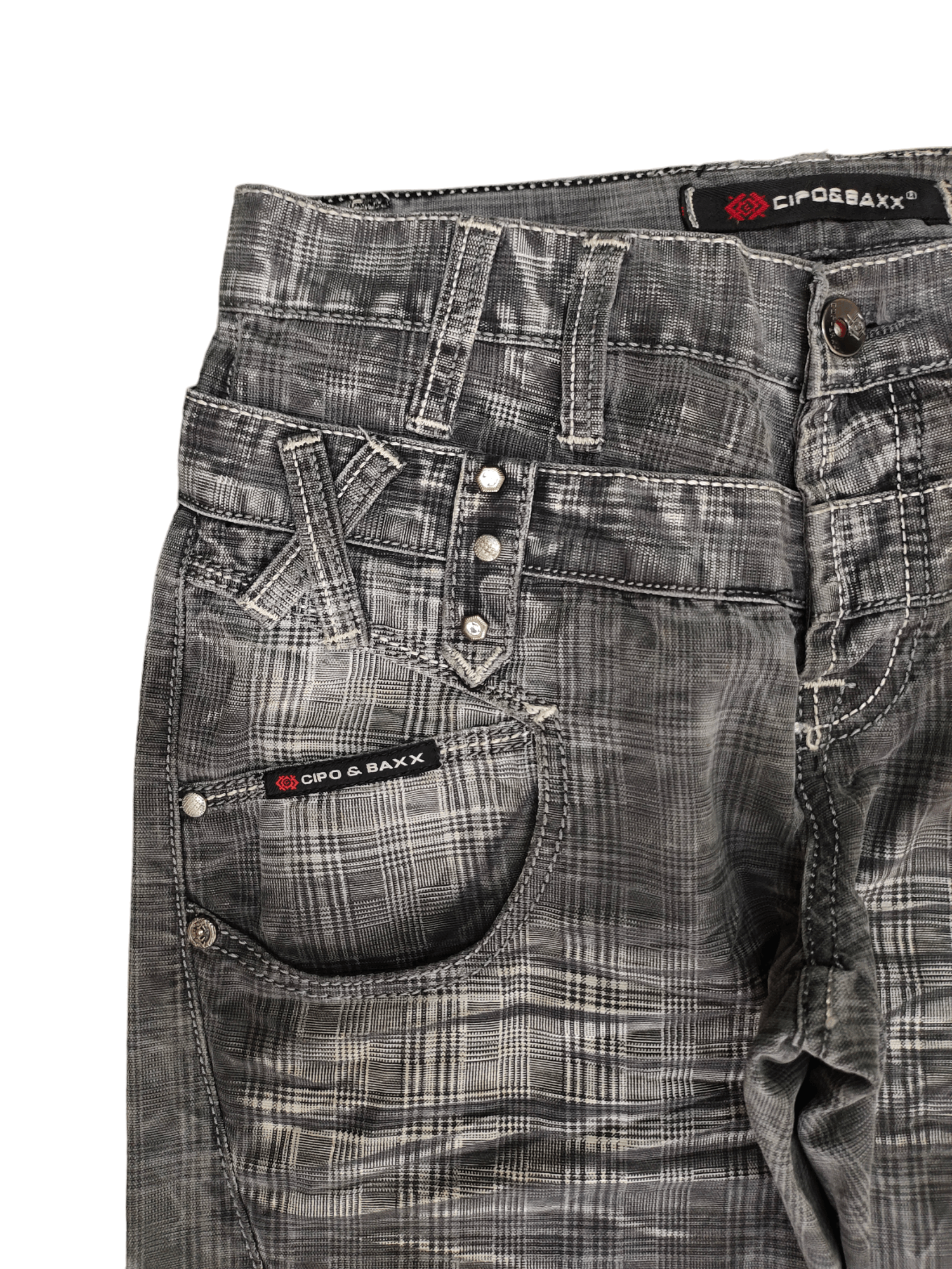 If Six Was Nine Cipo & Maxx Double Waist Cut & Sew Jeans Doublet Styles Size US 32 / EU 48 - 4 Thumbnail