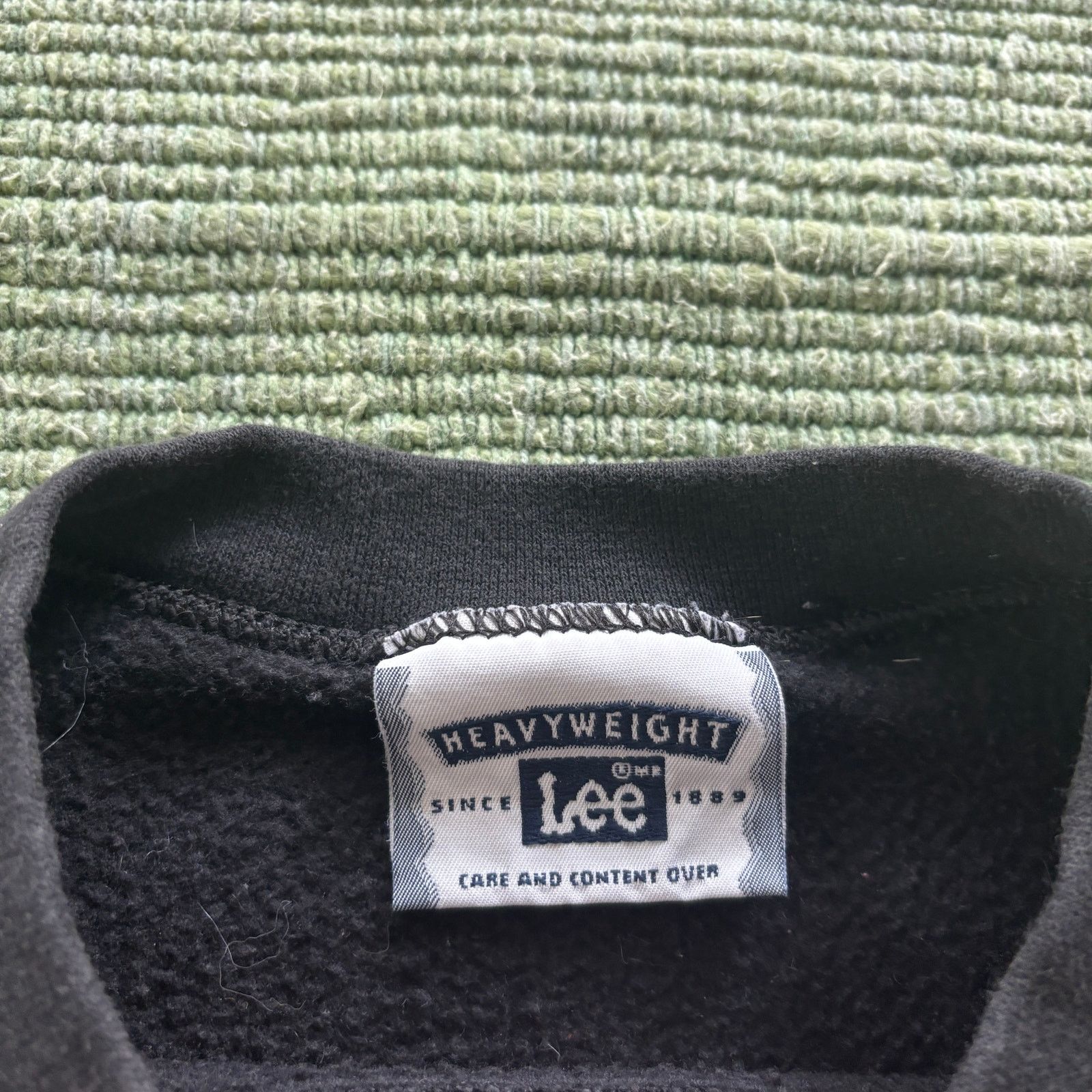 Lee × Vintage Vintage 1990s Thick Cotton Ax-Man Surplus Black Sweatshirt Size US M / EU 48-50 / 2 - 3 Thumbnail