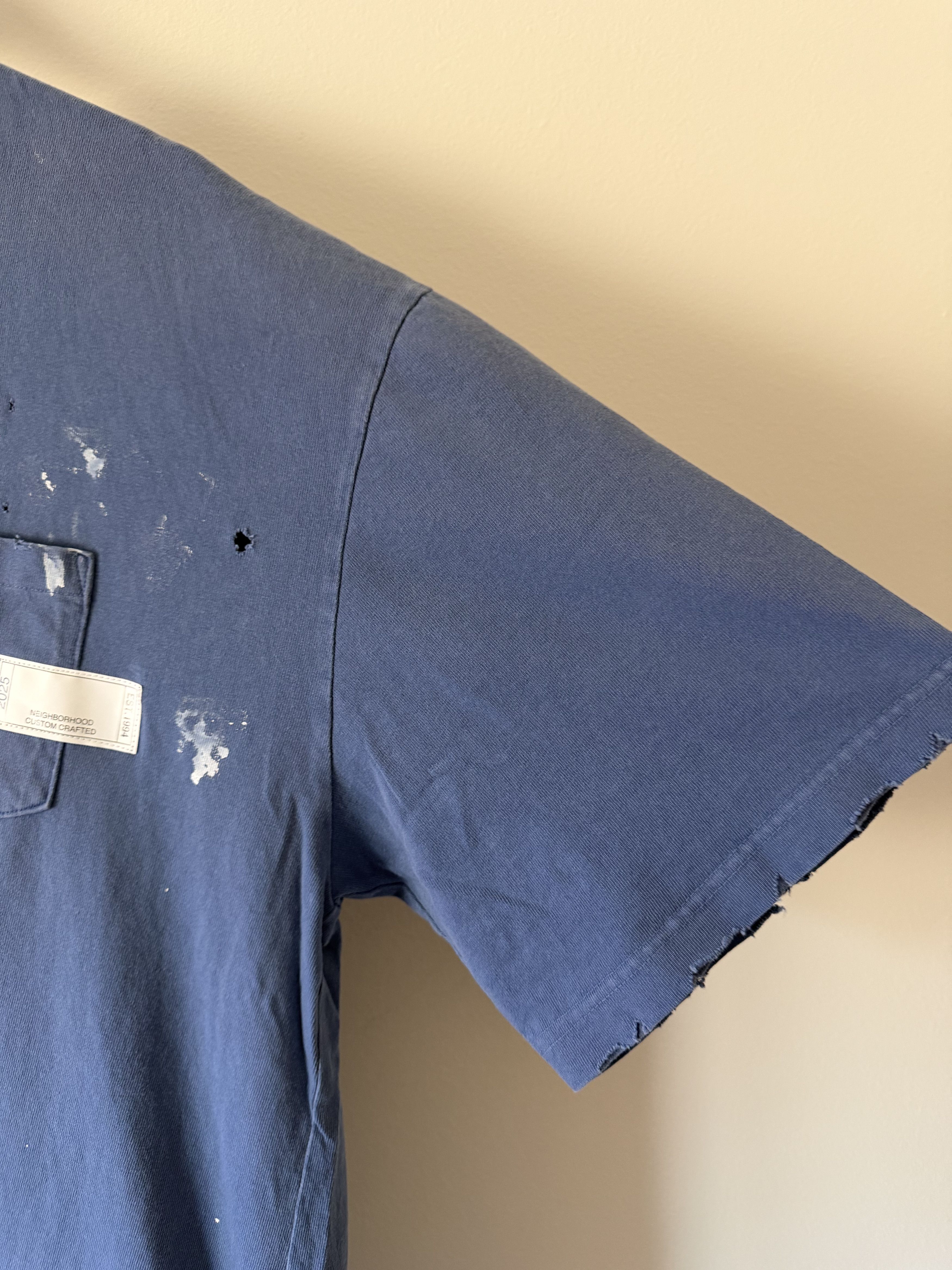 Neighborhood Neighborhood Savage Distressed Tee in Blue Size US XL / EU 56 / 4 - 4 Thumbnail