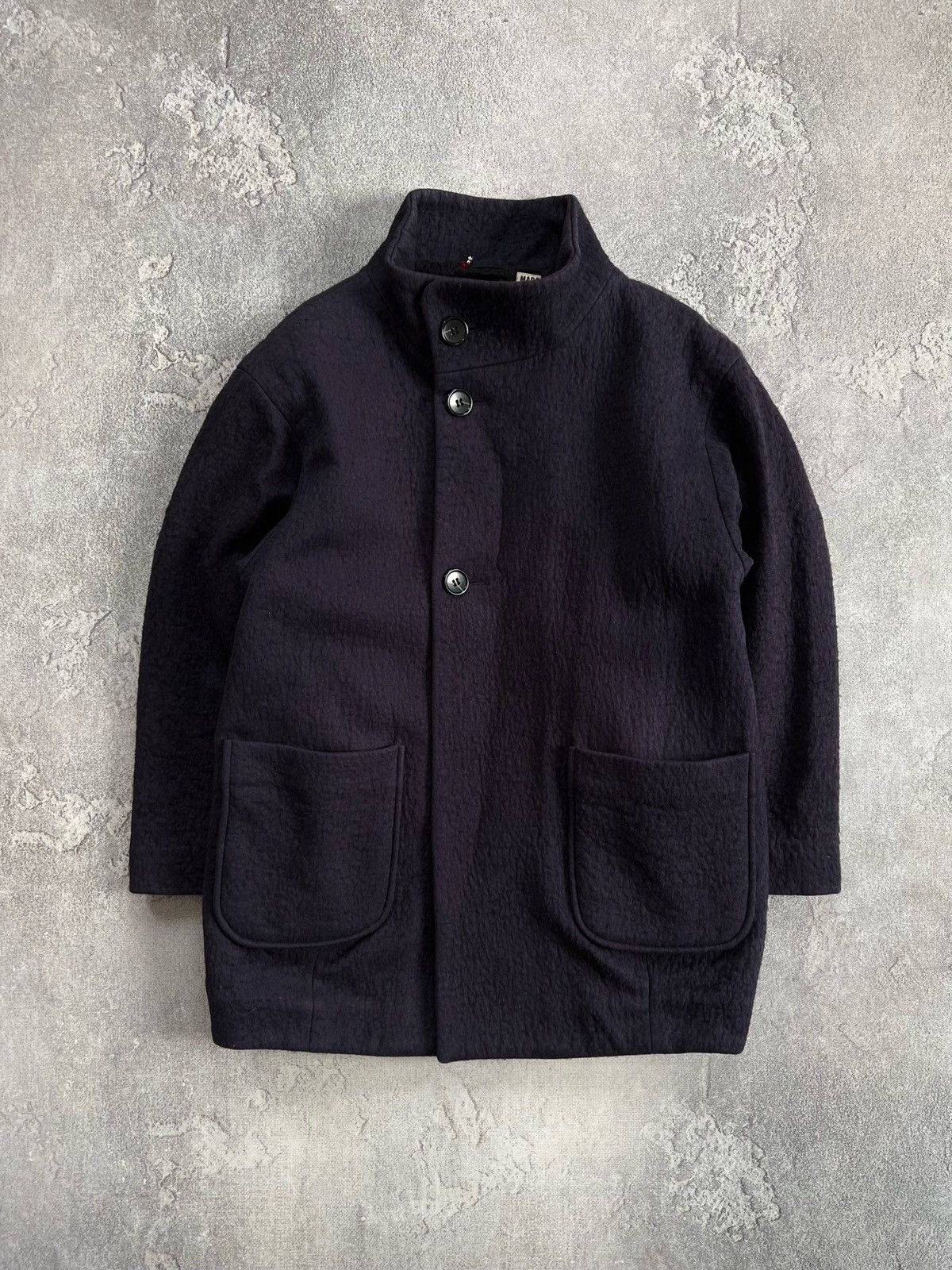 Blue Blue Japan Vintage Blue Blue Japan Wool Button Jacket Boa Lined Coat Size US S / EU 44-46 / 1 - 1 Thumbnail