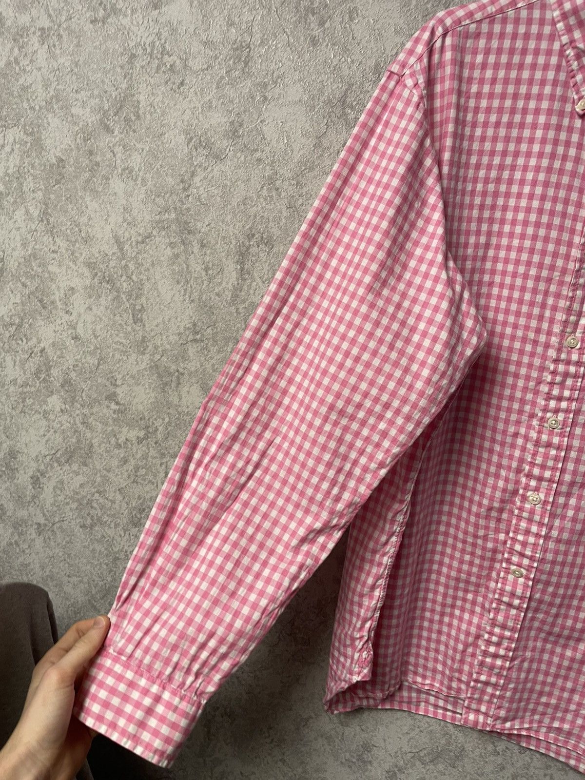 Ralph Lauren Vintage Ralph Lauren Pink Checkered Long Sleeve Shirt Size US XL / EU 56 / 4 - 7 Thumbnail