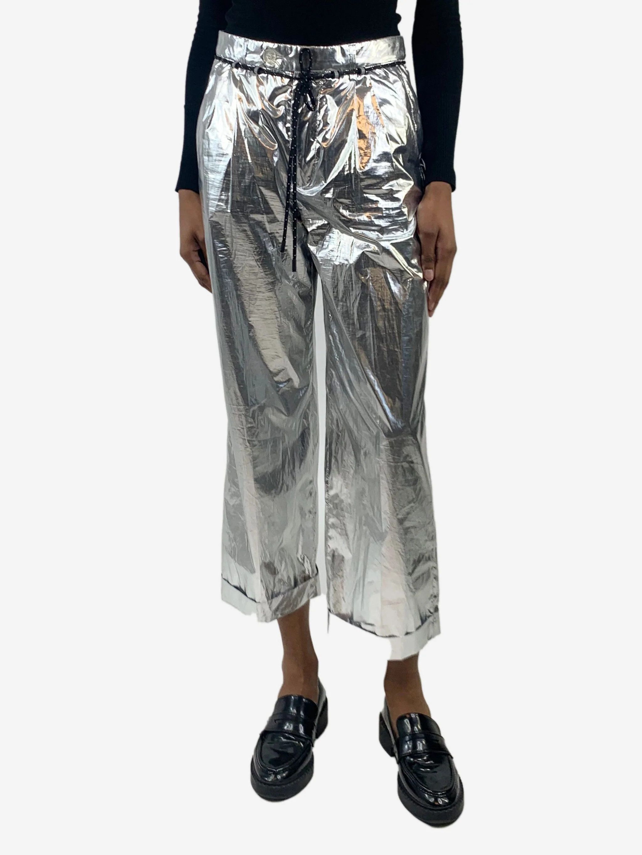 Maison Margiela MAISON MARGIELA Tech fabric aluminium foil effect trousers Size 28" / US 6 / IT 42 - 1 Thumbnail