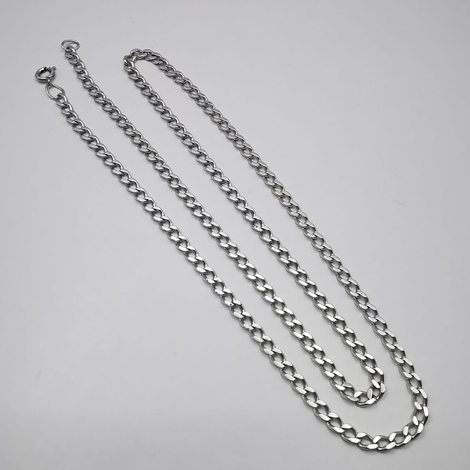 Sterling Silver Vintage Chain, 925 Sterling Silver, Signed 18,31g Size ONE SIZE - 2 Thumbnail