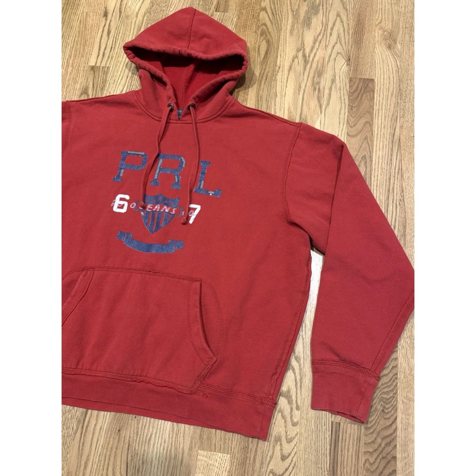 Polo Ralph Lauren Vtg Polo Jeans Company Ralph Lauren Hoodie Sweatshirt Red Pullover Men’s Large Size US L / EU 52-54 / 3 - 4 Thumbnail