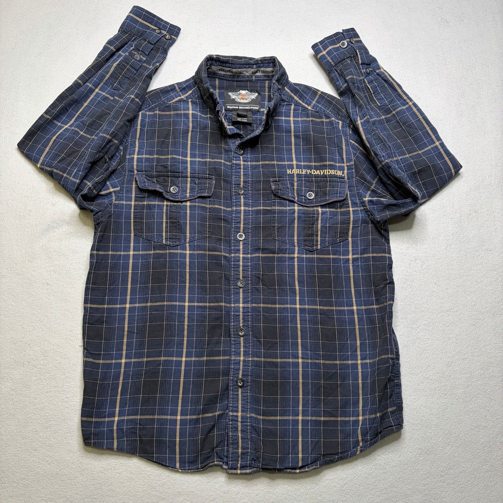 Harley Davidson Harley-Davidson Plaid Button Up Shirt Men’s Medium Vintage Size US M / EU 48-50 / 2 - 6 Thumbnail