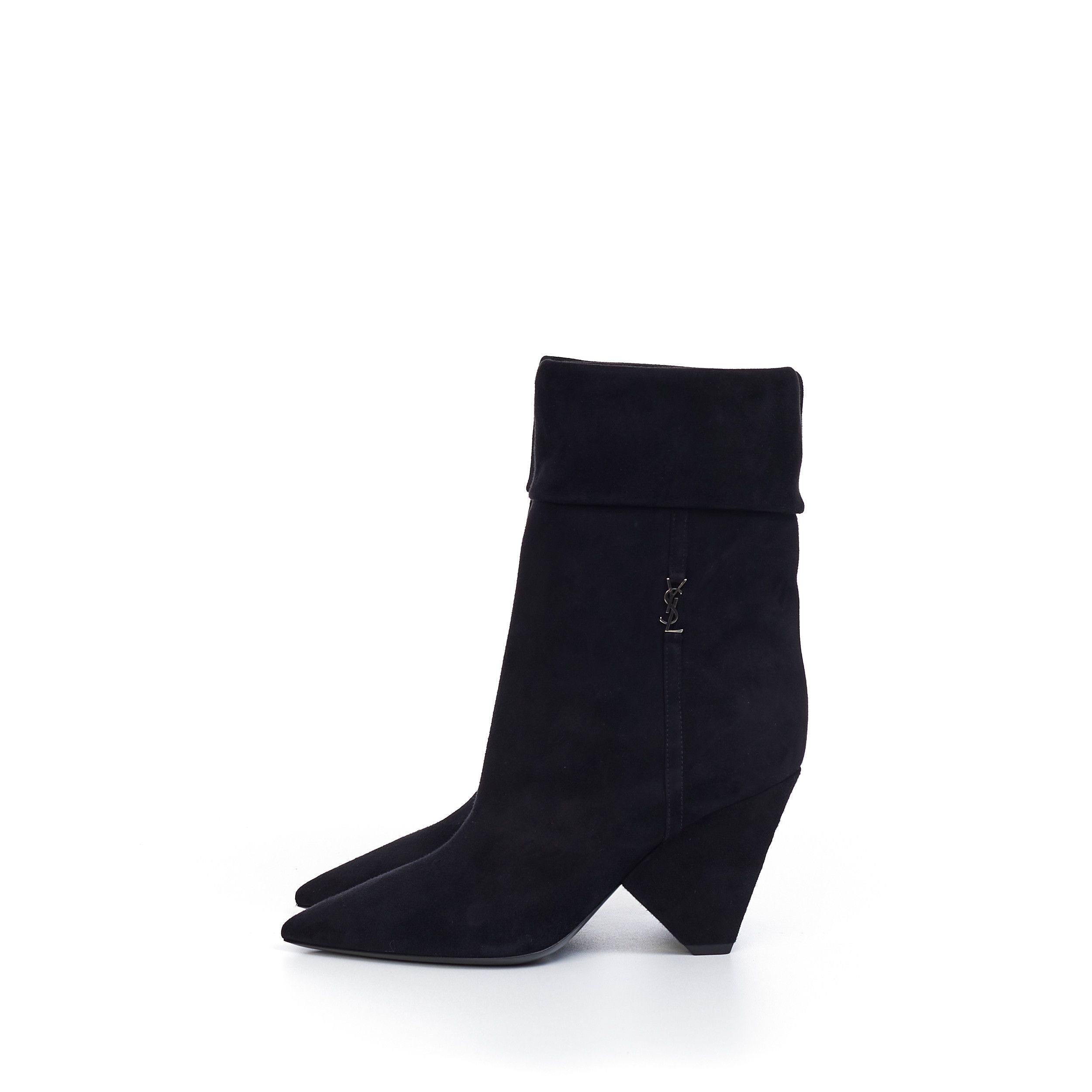 Saint Laurent Paris Niki Ankle Booties In Black Suede Size US 8.5 / IT 38.5 - 4 Thumbnail