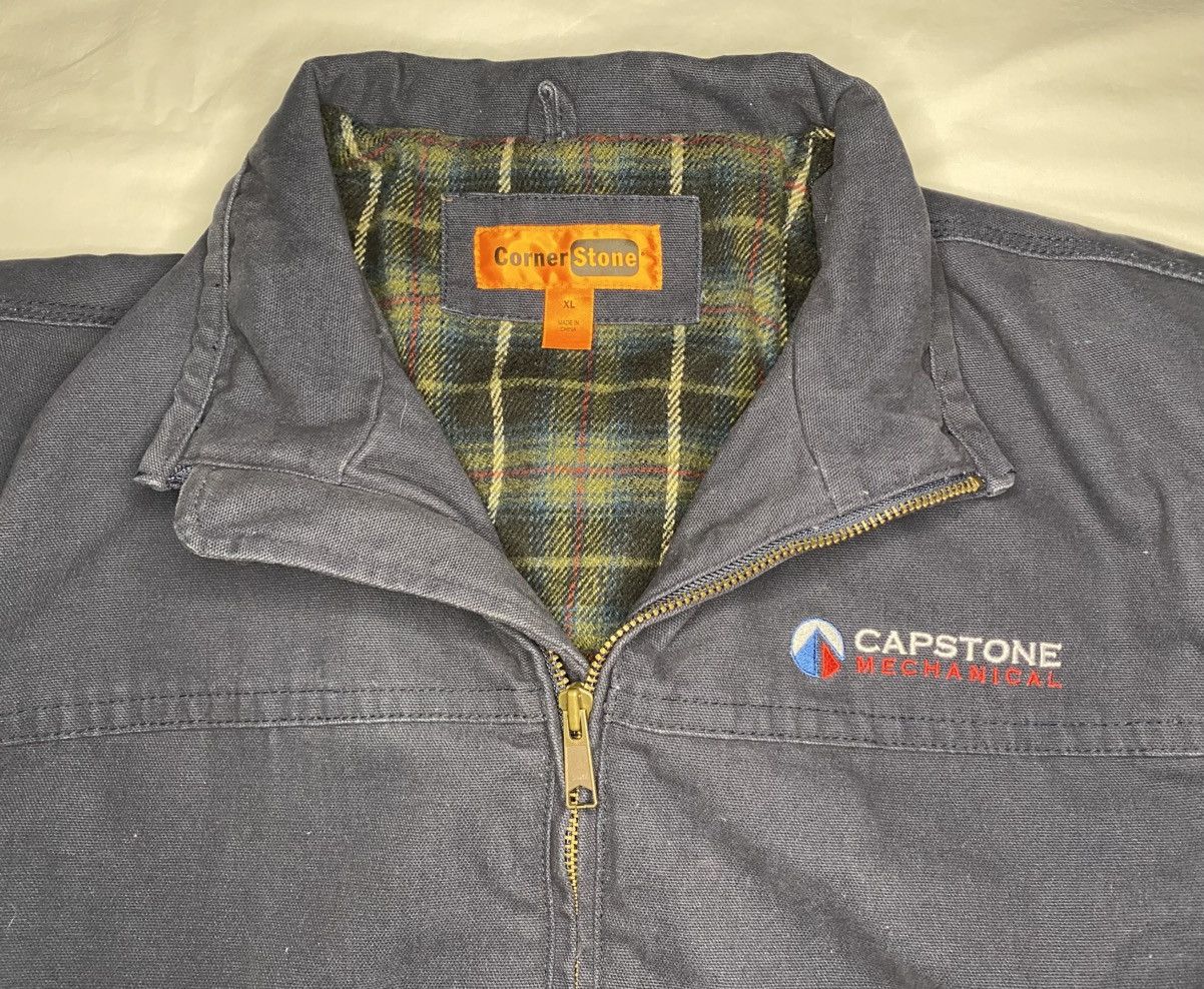 Other Canvas Mechanic Coat Flannel Lined Jacket Navy Logo Detroit Size US XL / EU 56 / 4 - 2 Thumbnail