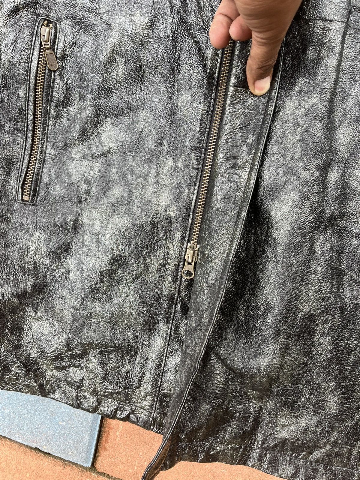 Tornado Mart vintage tornado mart Long Trench leather Jacket parkan Size US L / EU 52-54 / 3 - 14 Thumbnail