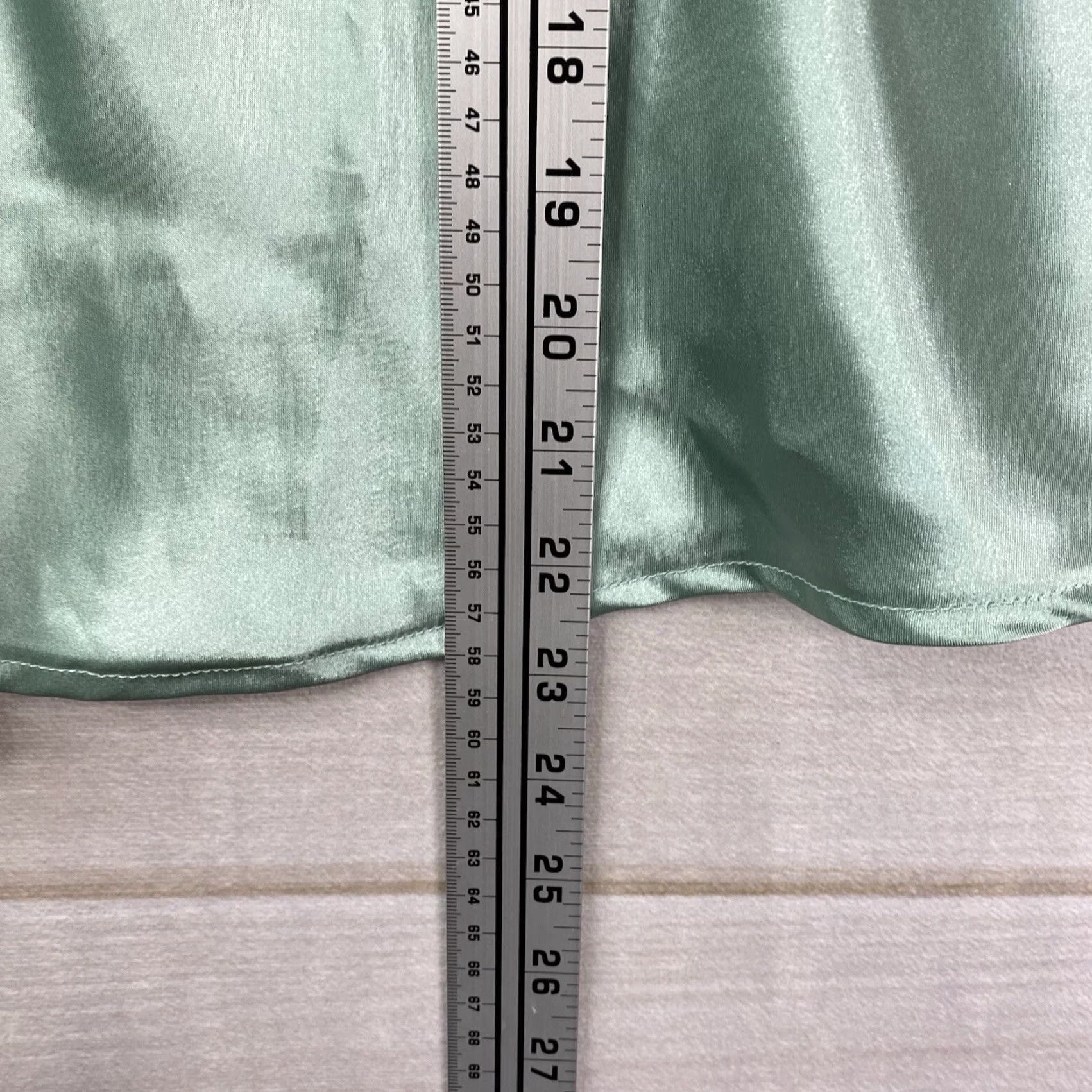 Vintage VTG Kathryn Camisole Shirt Womens M Green Satin Crochet Trim Lingerie V-Neck Adjustable Strap Slips Pajama Top Size ONE SIZE - 4 Thumbnail