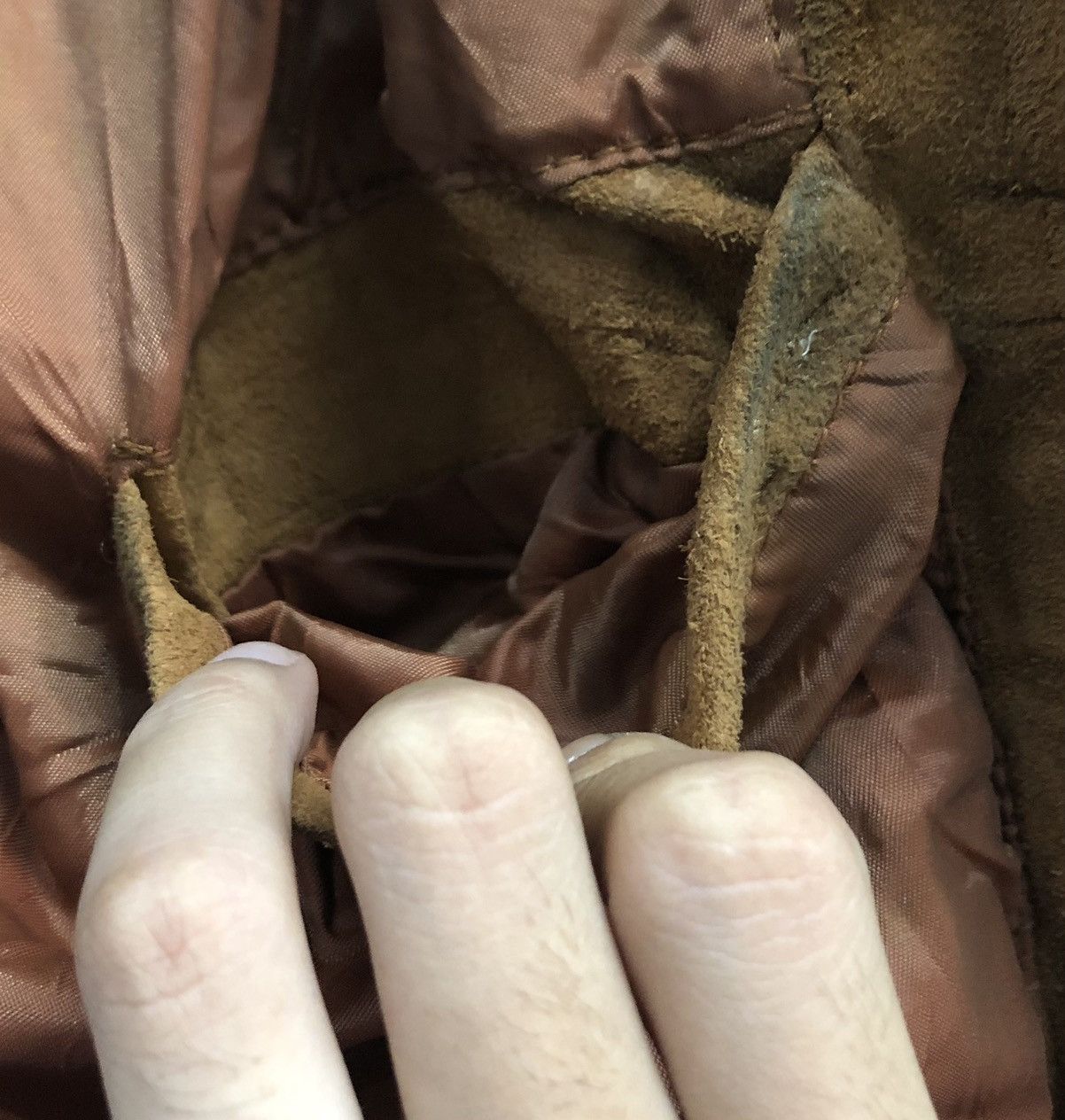 Leather Vintage Suede Jacket with Faux Fur Collar – Gelzone Basic Size US M / EU 48-50 / 2 - 14 Thumbnail
