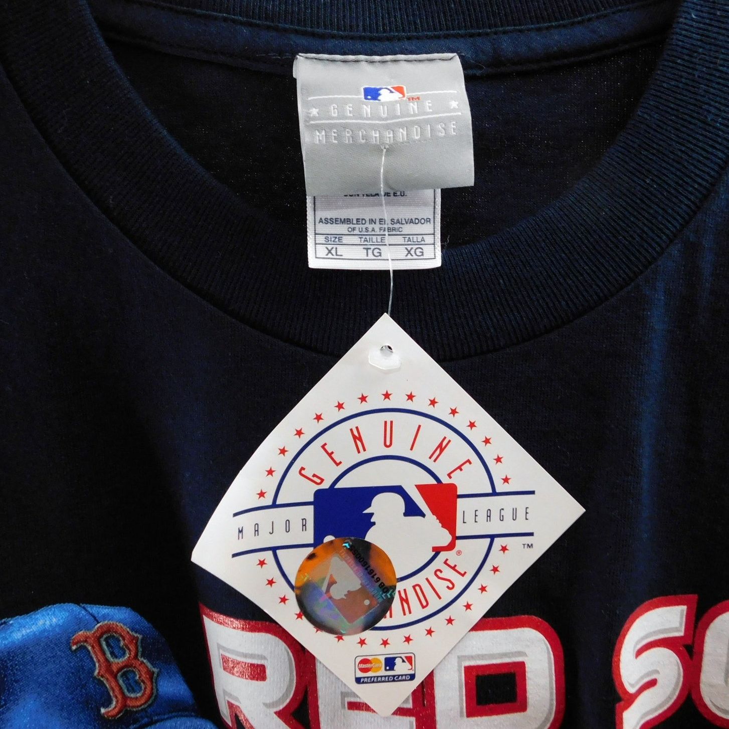 MLB Boston Red Sox T Shirt Size XL NWT Hat Graphic Spellout Y2K Size US XL / EU 56 / 4 - 3 Thumbnail