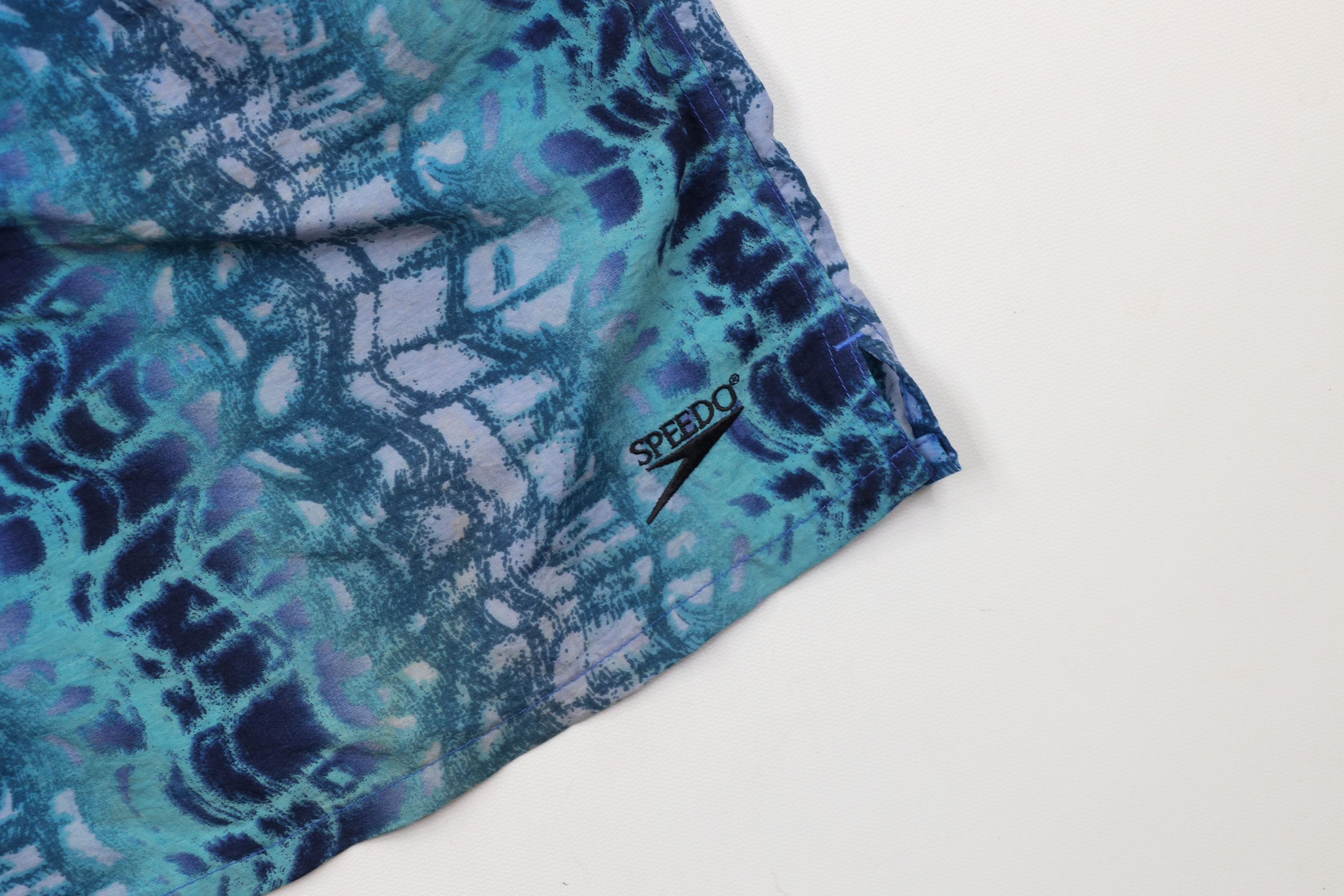 Speedo × Vintage Vintage 90s Speedo Spell Out Above Knee Shorts Swim Trunks Size US 34 / EU 50 - 5 Thumbnail