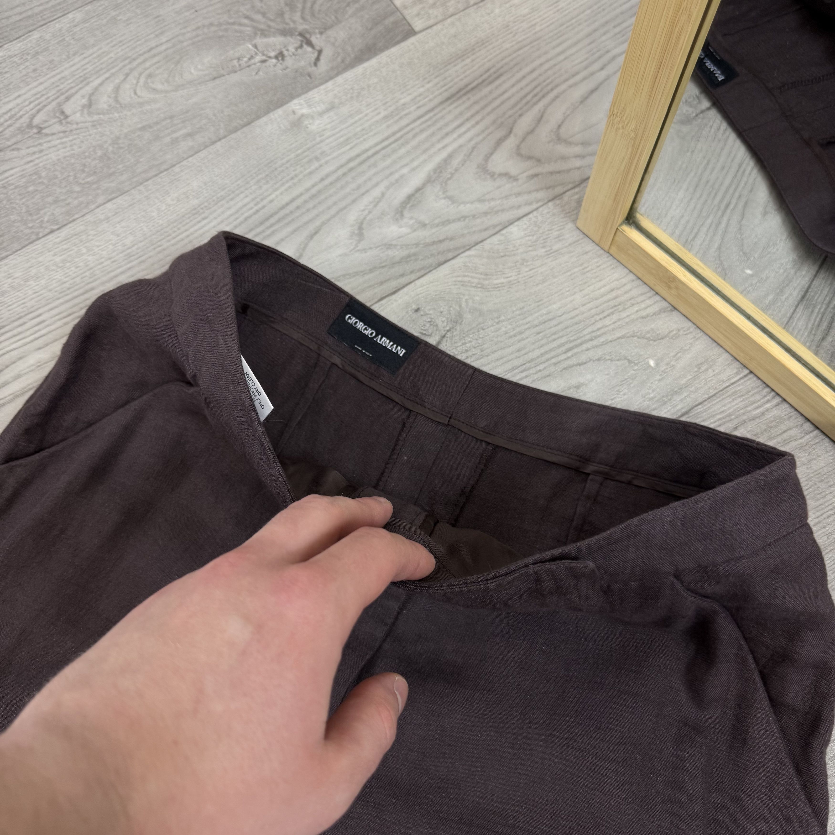 Giorgio Armani Vintage Giorgio Armani 80s Brown Classic Casual Pants Size 26" / US 2 / IT 38 - 8 Thumbnail