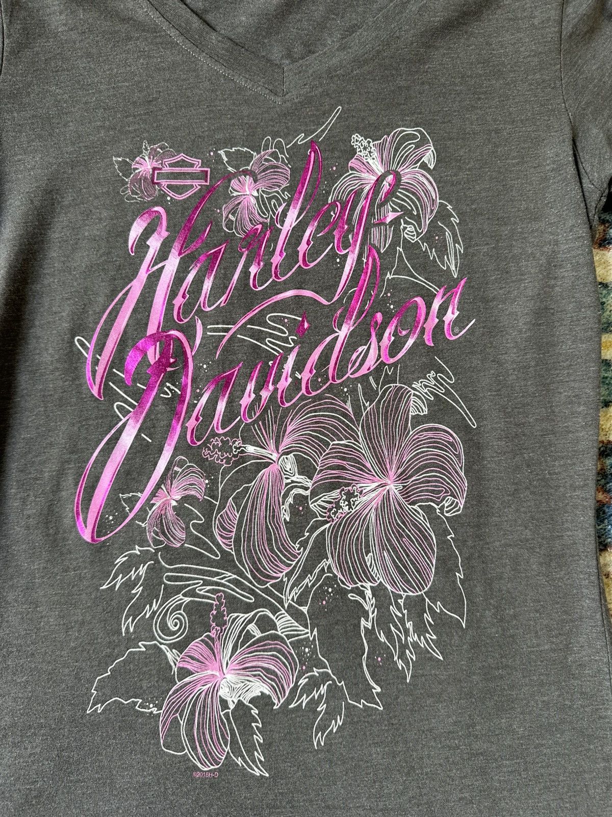 Harley Davidson Harley Davidson Floral V-Neck T-shirt Medium Size M / US 6-8 / IT 42-44 - 4 Thumbnail