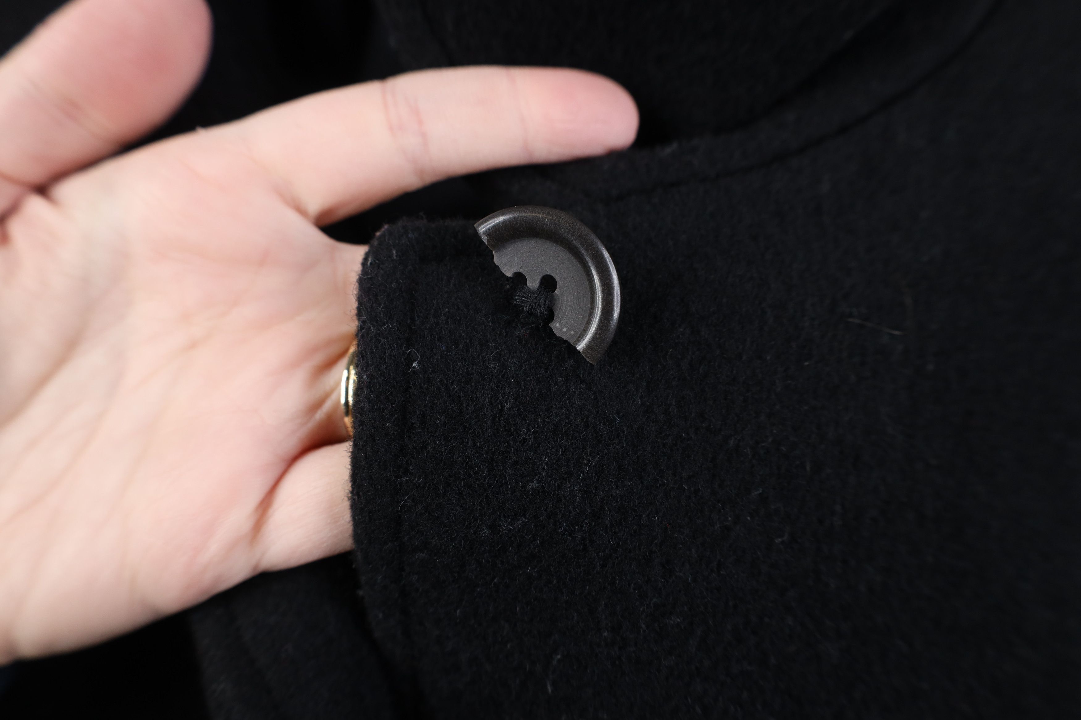 J.Crew Vintage Y2K J Crew Faded Wool Button Jacket Coat Black Size M / US 6-8 / IT 42-44 - 4 Thumbnail