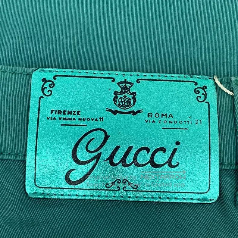Gucci Gucci Lake green cotton casual trousers Size 24" / US 00 / IT 34 - 6 Thumbnail