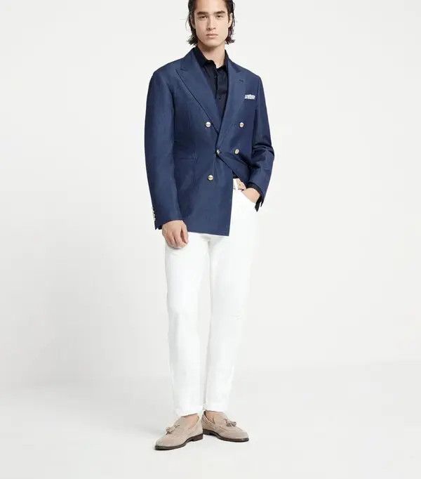Brunello Cucinelli o1w1db10725 Shirt in Navy Blue Size US L / EU 52-54 / 3 - 5 Thumbnail