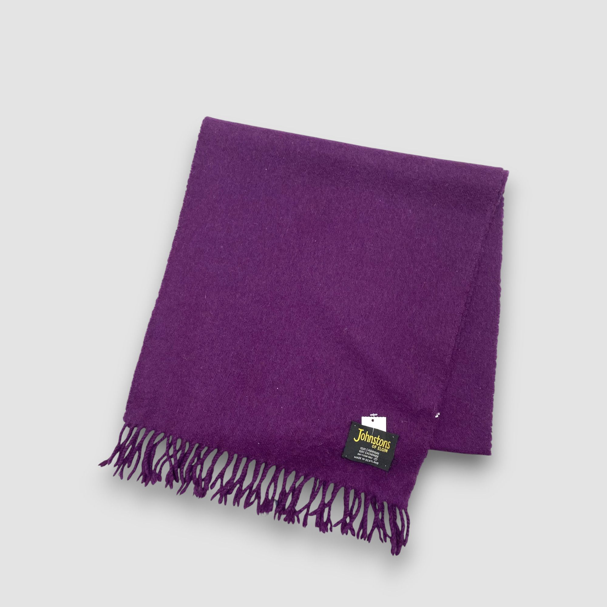 Johnstons Of Elgin Vintage Johnstons of Elgin Scarf Muffler Wool Fringe Size ONE SIZE - 3 Thumbnail