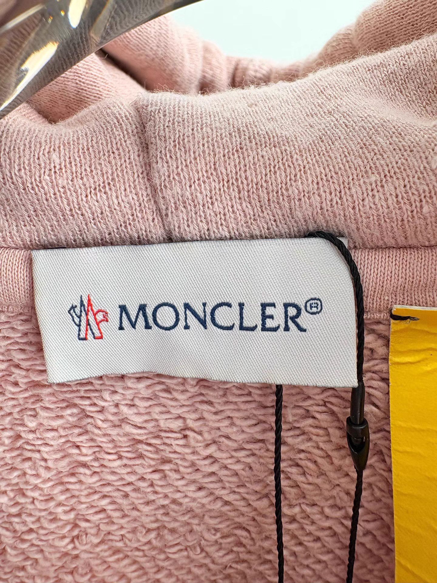 Moncler MONCLER × PALM ANGELS Pink Hoodie Size S / US 4 / IT 40 - 5 Thumbnail