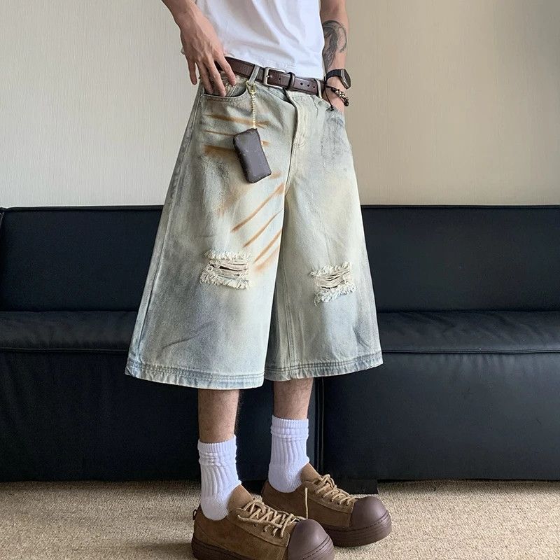 Japanese Brand × Vintage Washed Worn-out Hole Straight Denim Size US 29 - 3 Thumbnail