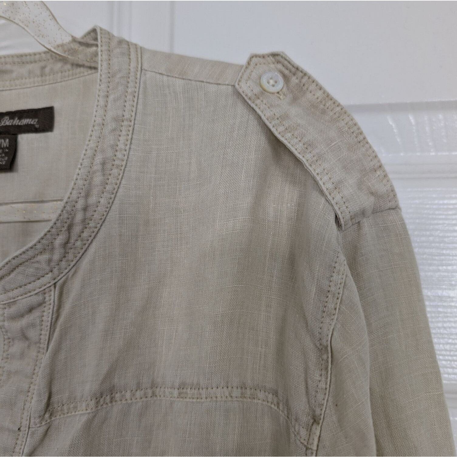 Tommy Bahama Tommy Bahama Linen Shirt Dress Womens Size Medium Beige Size M / US 6-8 / IT 42-44 - 3 Thumbnail