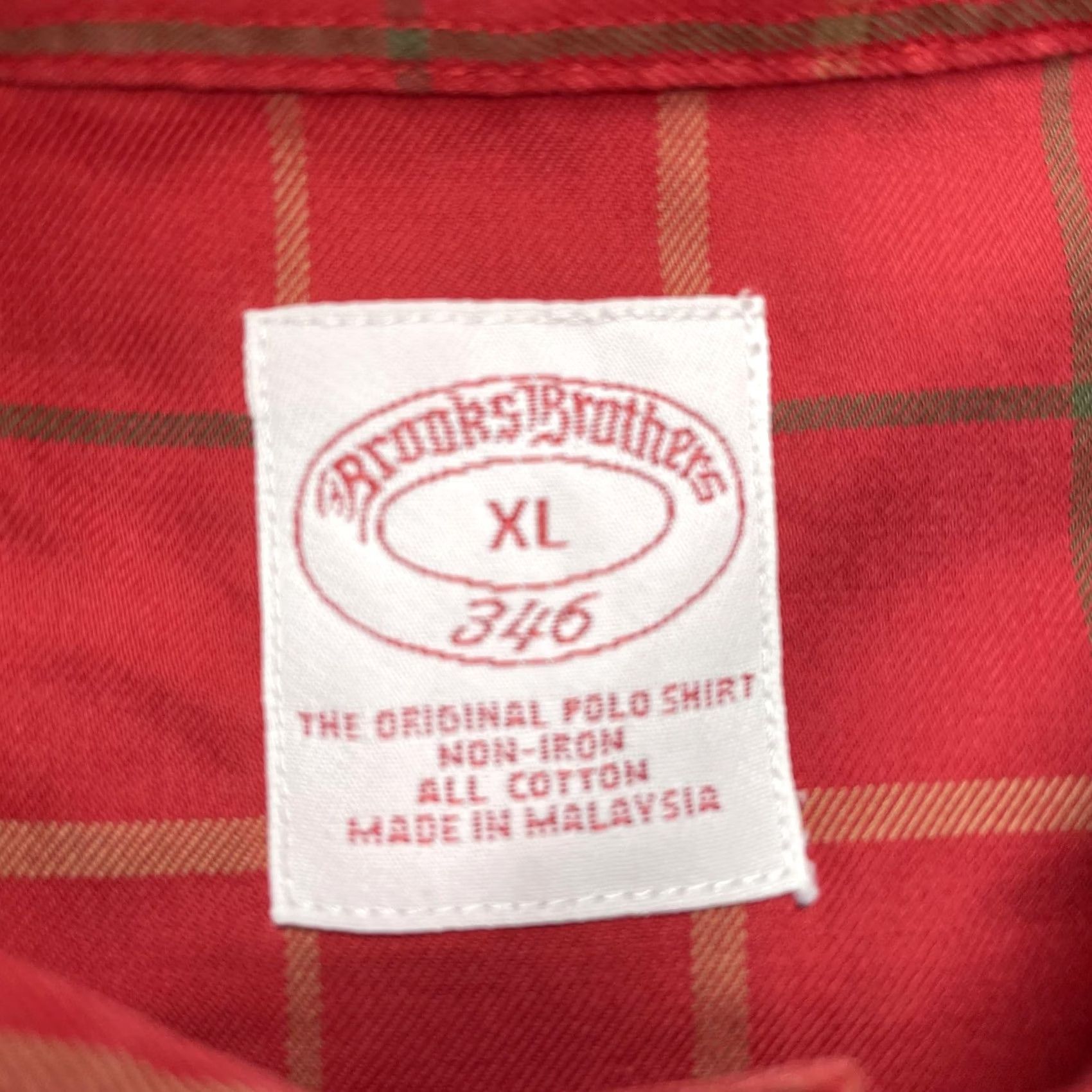 Brooks Brothers Brooks Brothers Shirt Mens XL Red Plaid Long Sleeve Button-Down Non Iron Cotton Size US XL / EU 56 / 4 - 2 Thumbnail