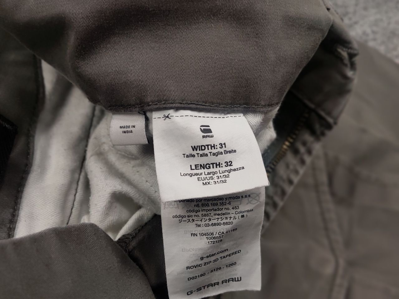 G-Star Vintage g-star raw rovic zip 3d straight tapered cargo Pants Size US 31 - 13 Thumbnail