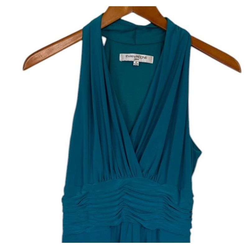 Evan Picone Evan Picone Dress Women 4 Teal Blue Mini Y2K 90s Babydoll Size S / US 4 / IT 40 - 2 Thumbnail