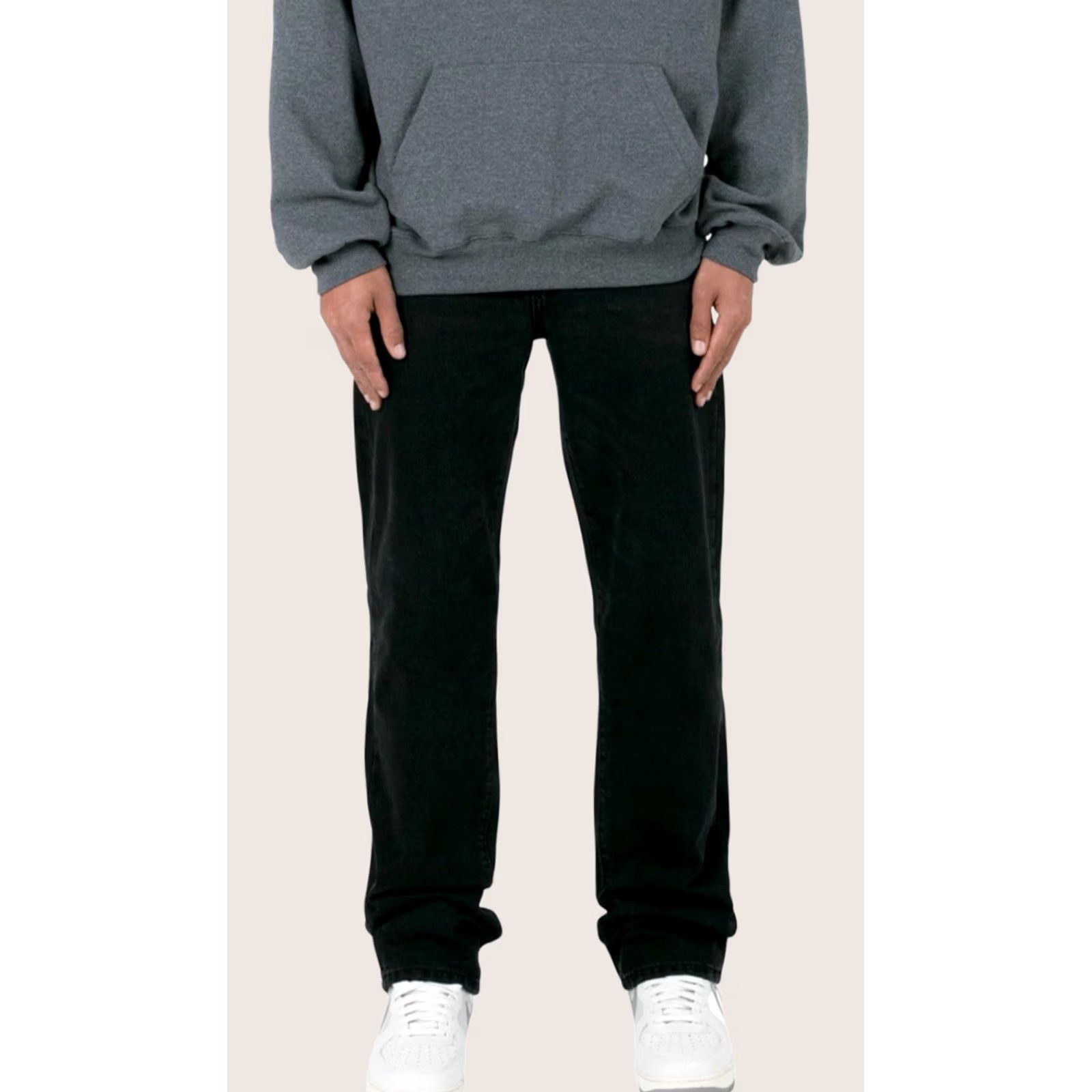 MNML mnml Jeans - black - 31x34 - Regular Straight Every Day Denim - Men’s 5-Pocket Cotton/Poly Blend Size US 31 - 1 Thumbnail