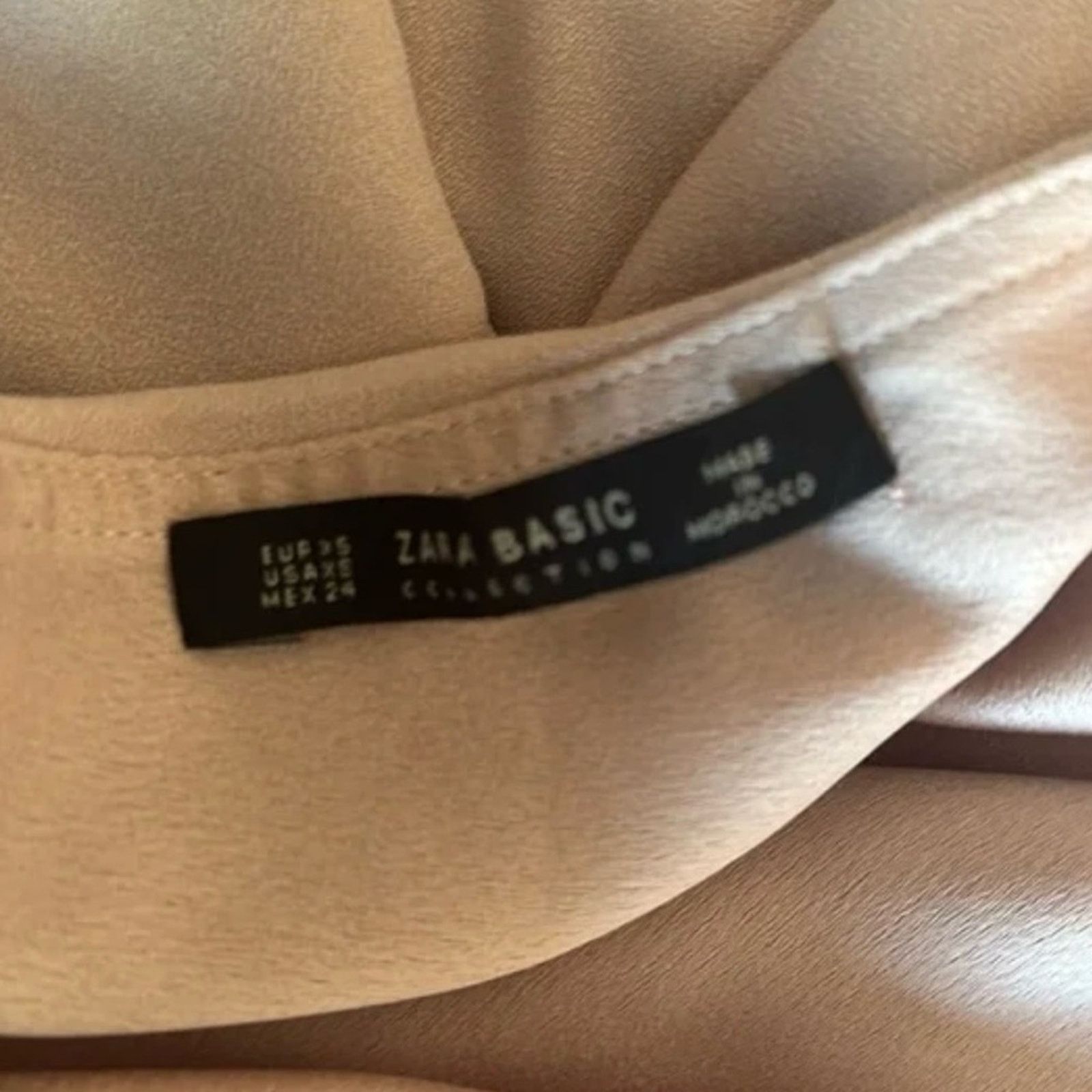 Zara Zara beige dress ruffle sleeves (fits Medium) XS Size M / US 6-8 / IT 42-44 - 2 Thumbnail
