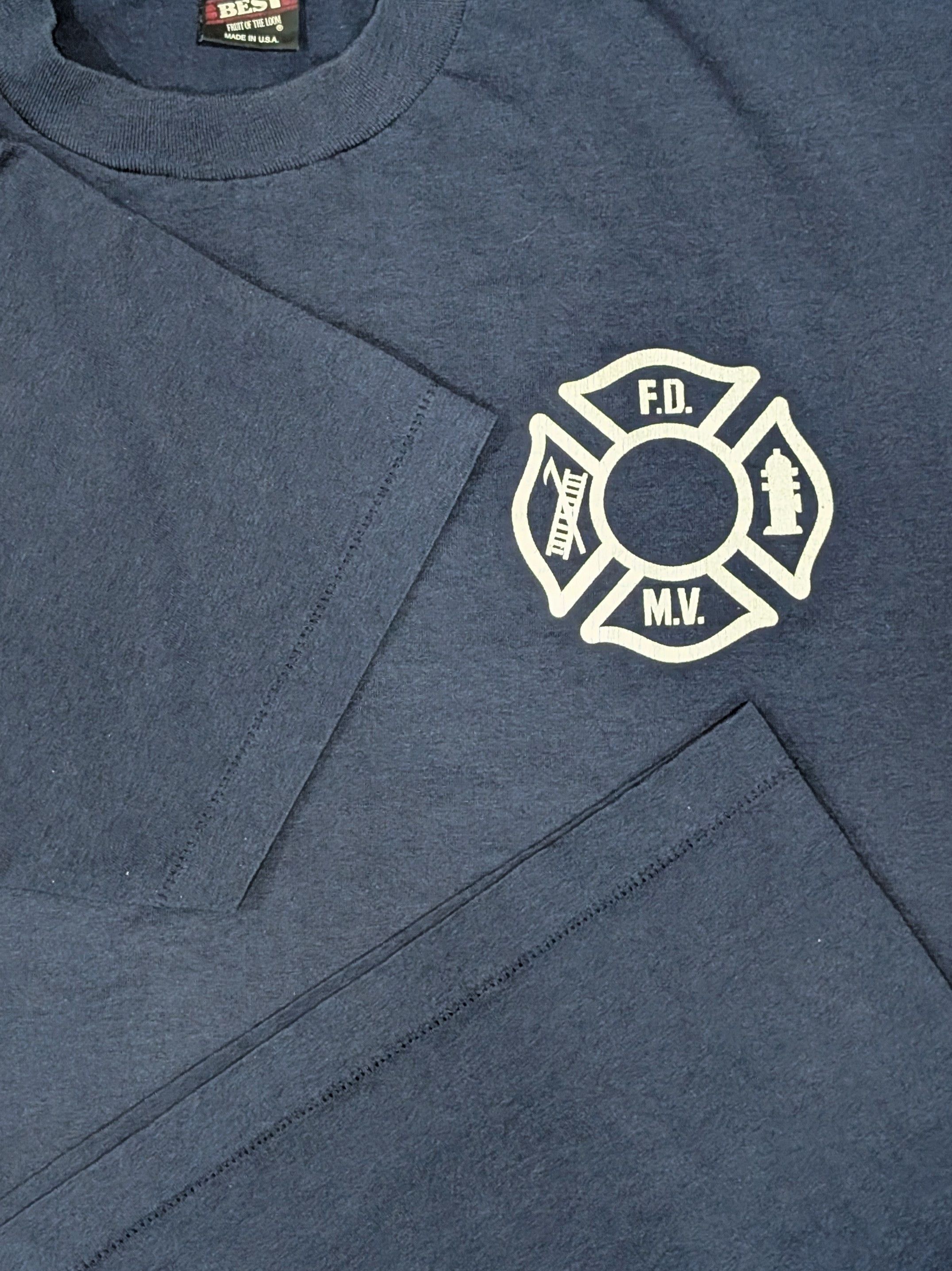 Fruit Of The Loom Vintage F.D.M.V. (Fire Department Moreno Valley) t-shirt XL Size US XL / EU 56 / 4 - 2 Thumbnail