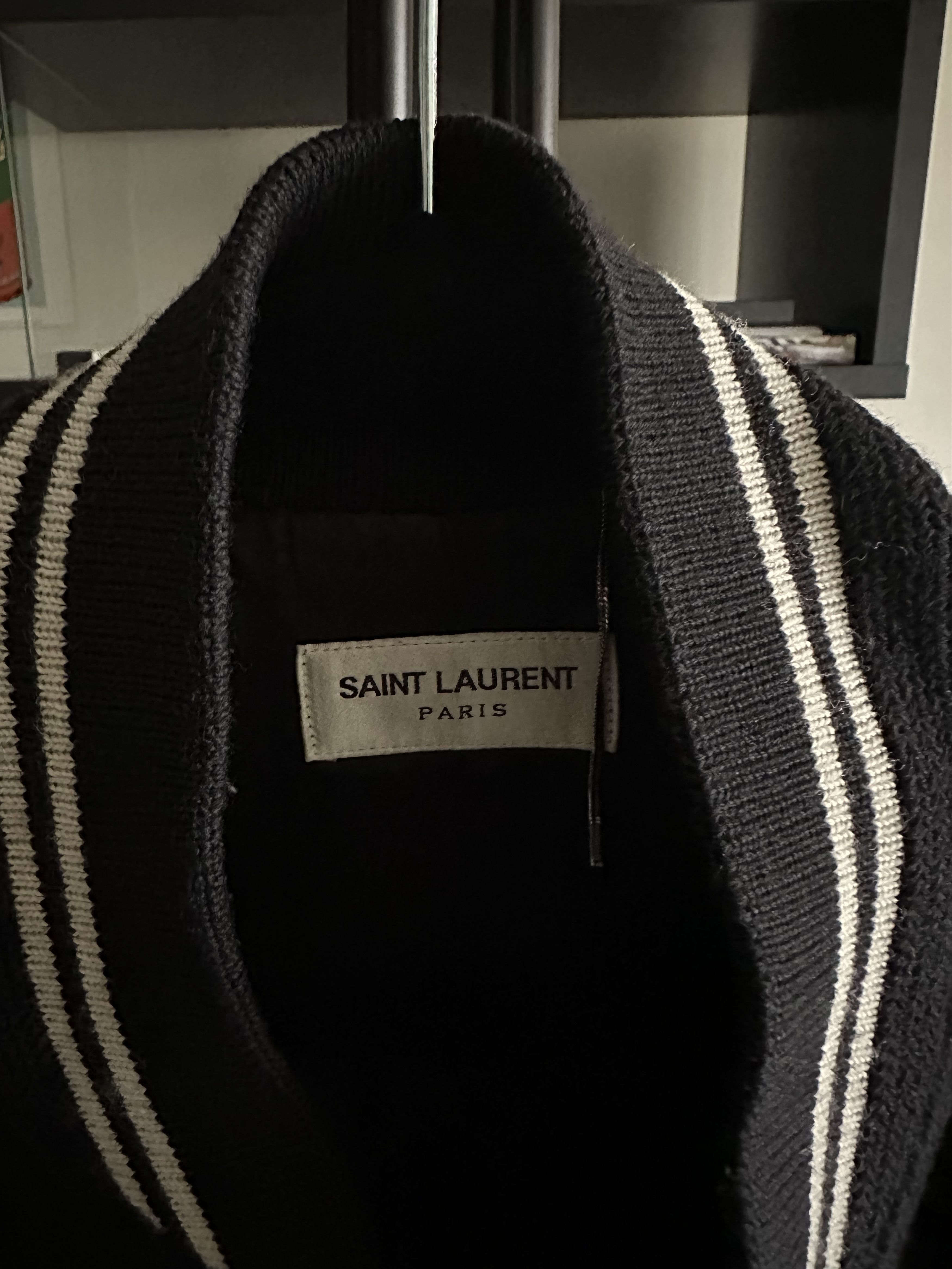 Saint Laurent Paris × Yves Saint Laurent Saint Laurent Black/White Teddy Jacket Size 46 Size US S / EU 44-46 / 1 - 6 Thumbnail