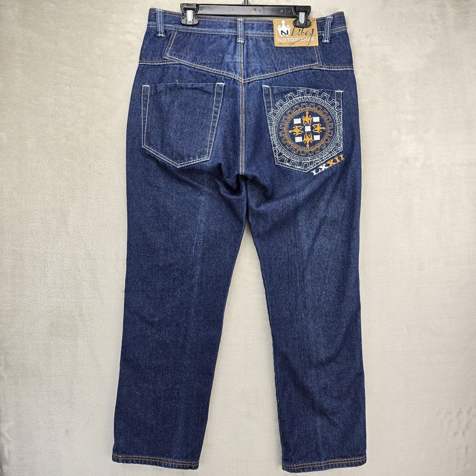 Other Vintage Notorious Big Jeans Fits 36x30 Embroidered Baggy Y2K Size US 36 / EU 52 - 9 Thumbnail