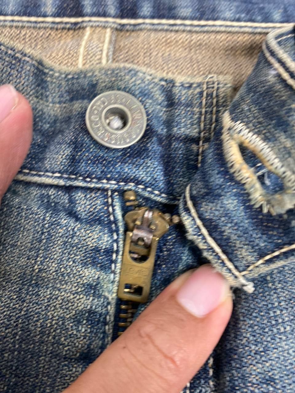 Levi's vintage levis 503 rusty distressed denim nice design Size US 35 - 15 Thumbnail