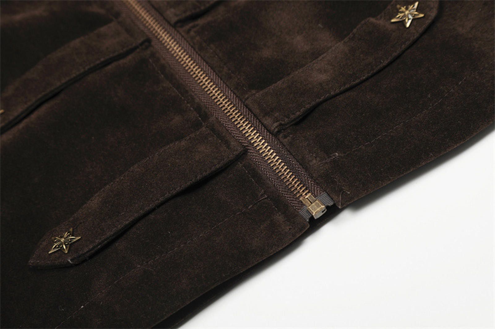 Japanese Brand Suede Military Style Jacket, Zip Front Size US L / EU 52-54 / 3 - 6 Thumbnail