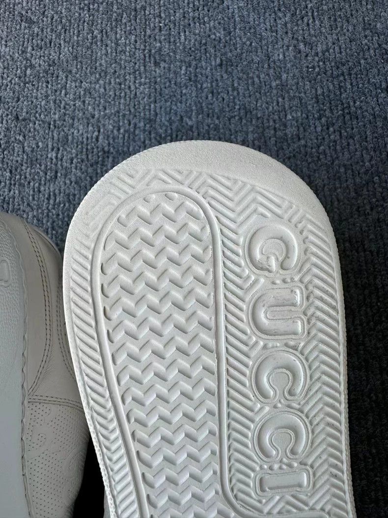 Gucci Gucci White Graphic Leather Biscuit Sneakers-2506 Size US 9 / EU 42 - 7 Thumbnail