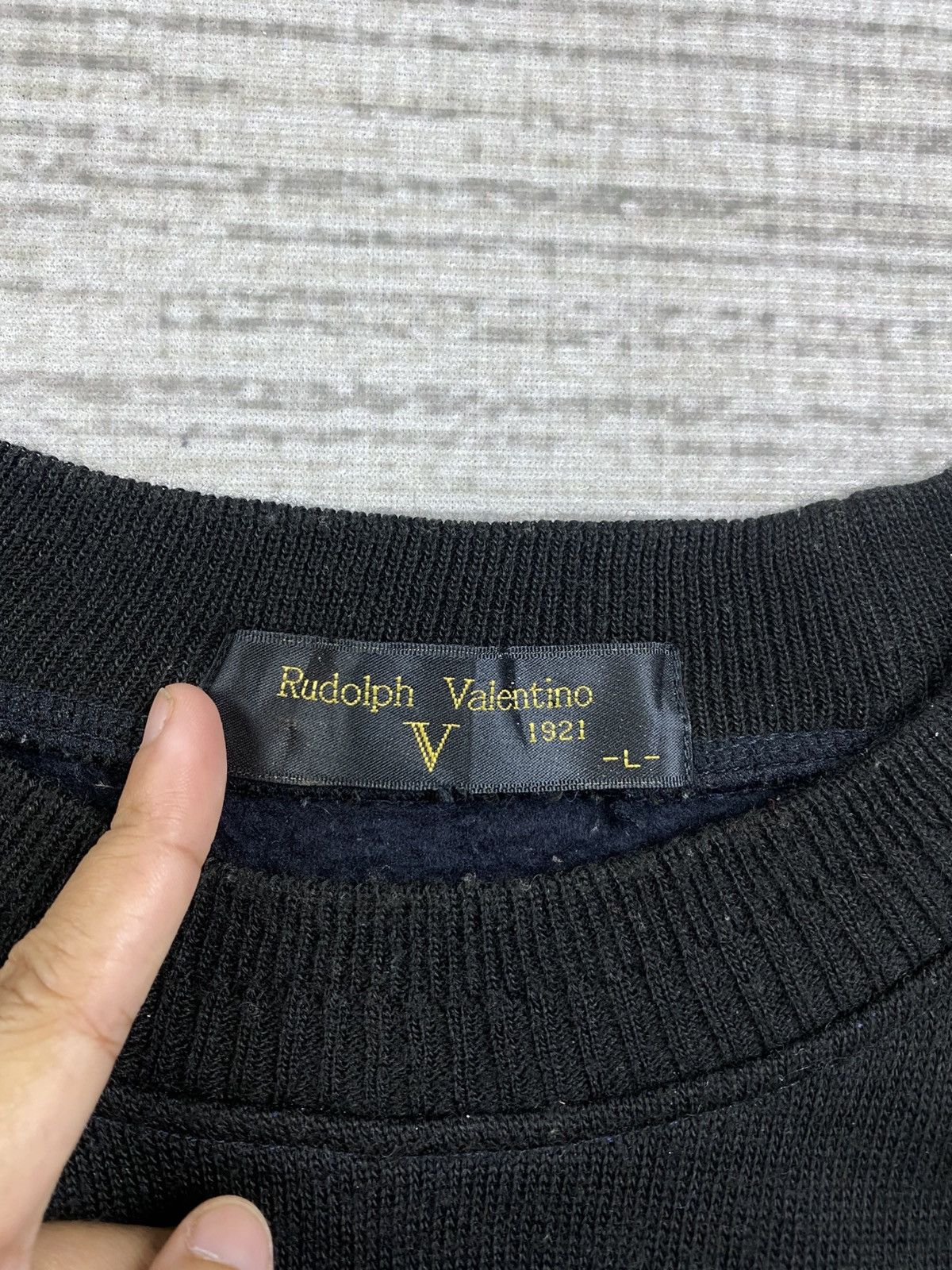 Designer × Vintage Vtg Rudolph Valentino Two Tone Colour Sweatshirt Nice Design Size US M / EU 48-50 / 2 - 6 Thumbnail