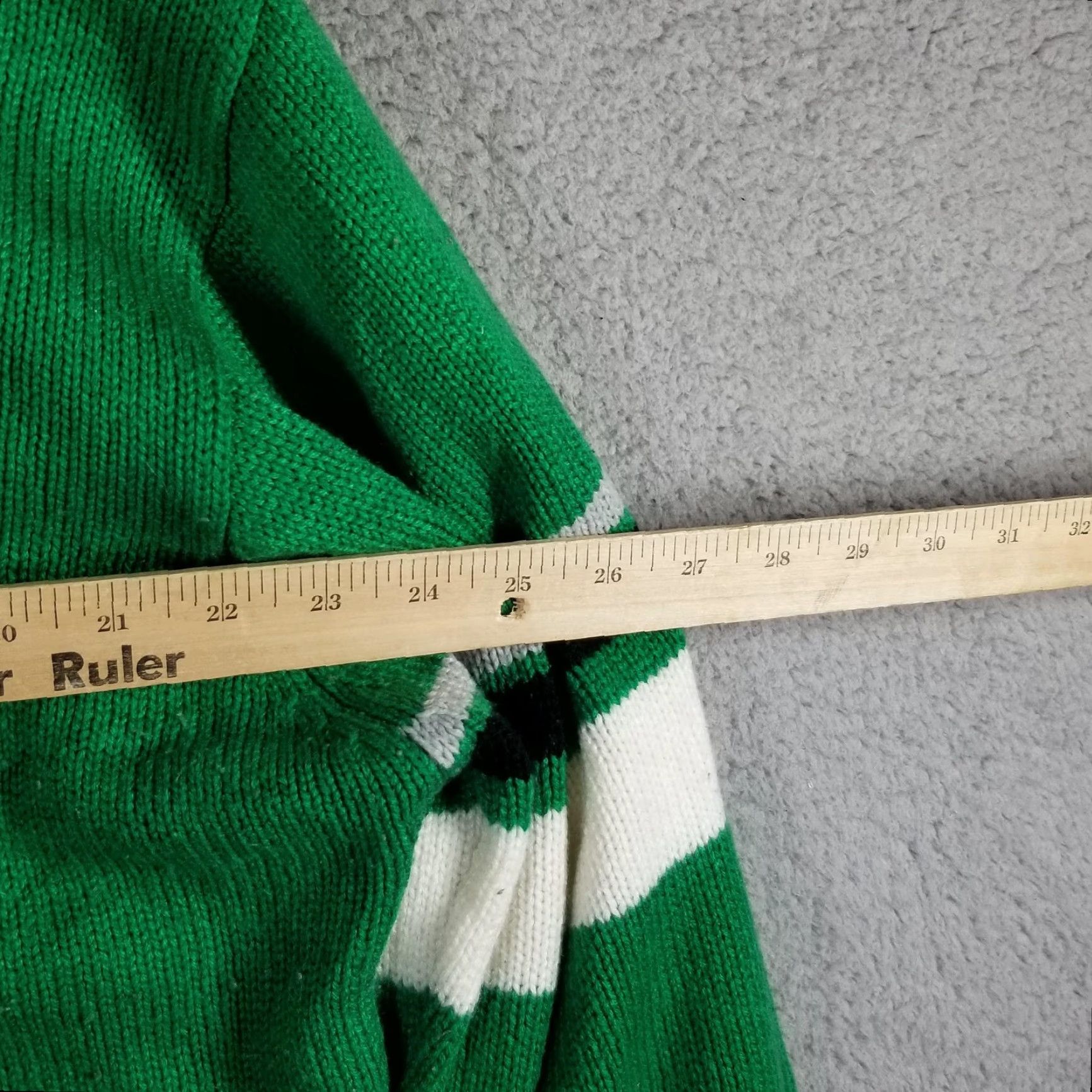 Southpole VINTAGE Southpole Men's Sweater Knit Pullover Mock Neck Striped Green All Seasons 90s Streetwear Size US M / EU 48-50 / 2 - 7 Thumbnail