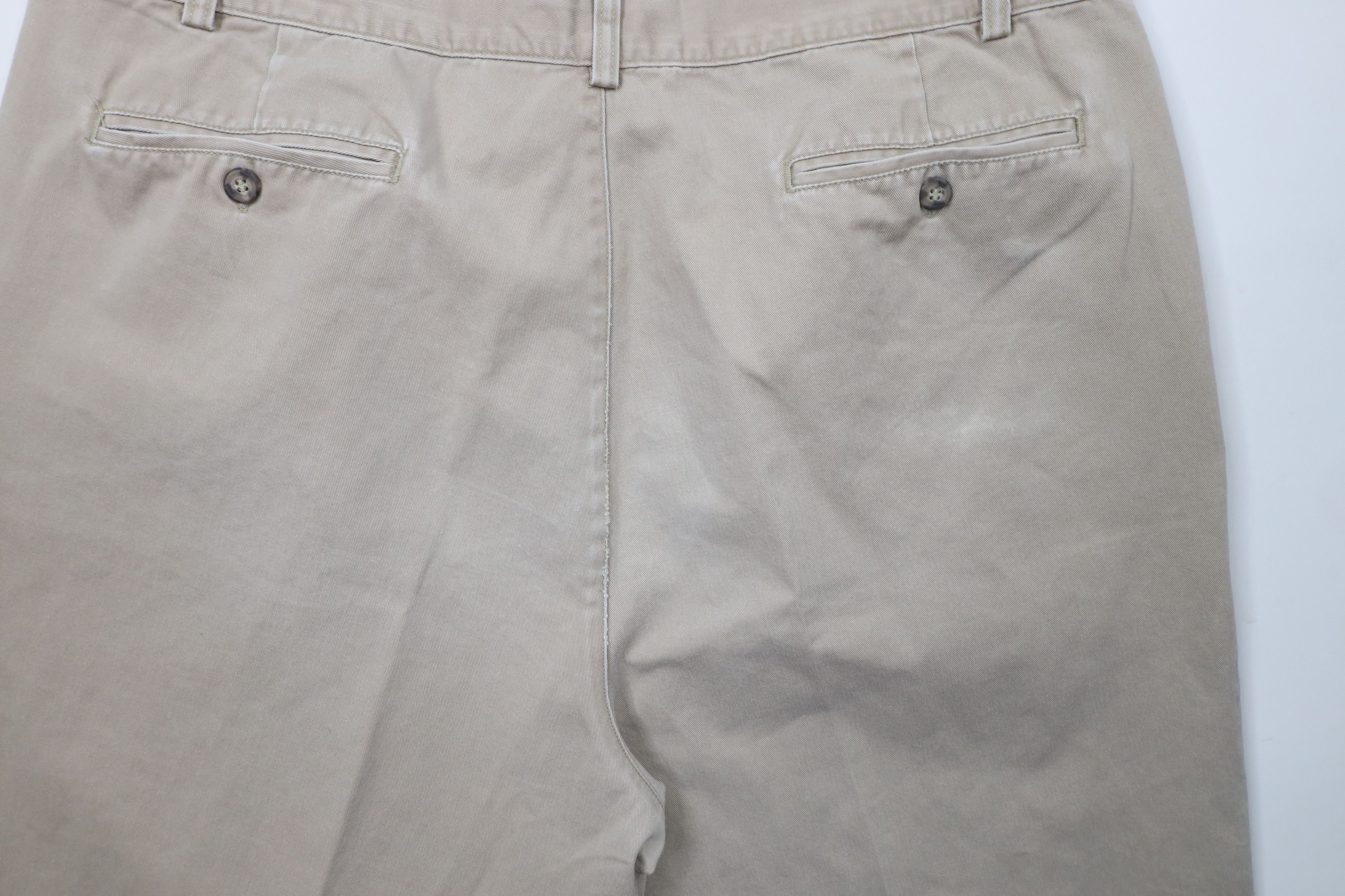 Gap × Vintage Vintage 90s Gap Pleated Cuffed Relaxed Fit Chino Pants Beige Size US 40 / EU 56 - 12 Thumbnail