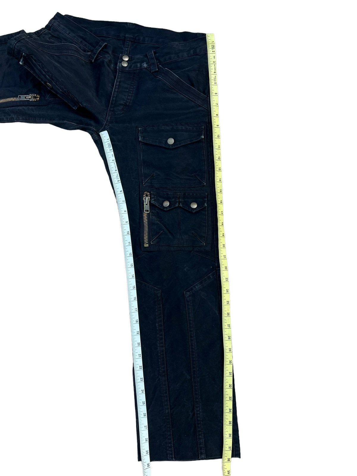 Shellac KENJI ITO Multi Pocket Fade Black Moleskin Cotton Pant Size US 31 - 5 Thumbnail