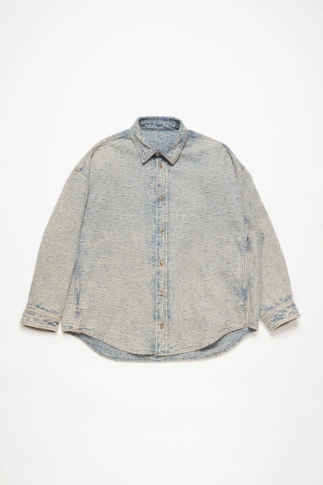 Acne Studios Acne Studios Monogram Denim Shirt - Relaxed Fit Size US XS / EU 42 / 0 - 1 Thumbnail