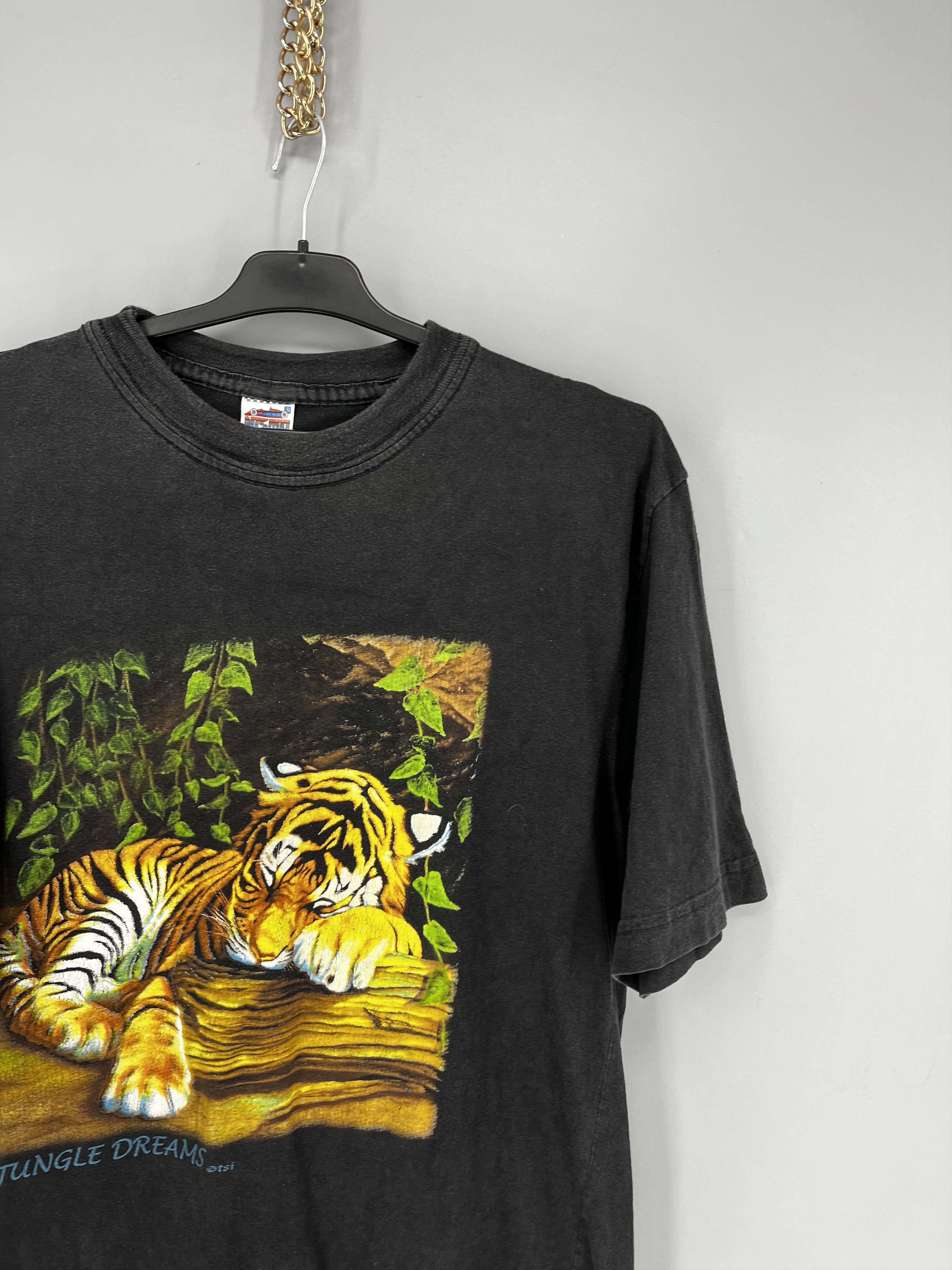 Other Vintage 90s Tiger Face Boxy Fit Tee JUNGLE DREAMS Dtsi Size US XL / EU 56 / 4 - 6 Thumbnail