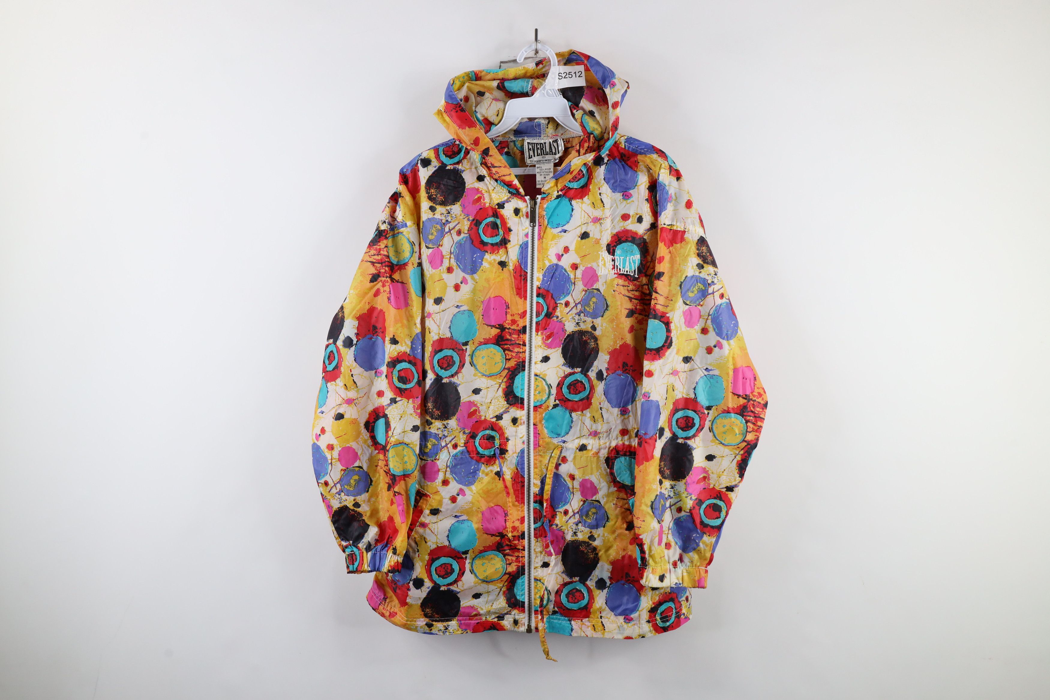 Everlast × Vintage Vintage 90s Everlast Abstract Rainbow Windbreaker Jacket Size M / US 6-8 / IT 42-44 - 1 Thumbnail