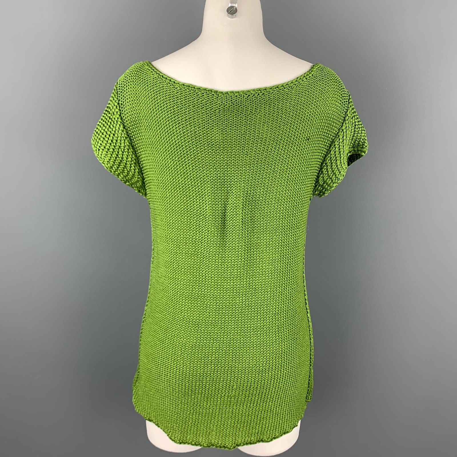 Tory Burch TORY BURCH Size S Tessa Green Cotton Knit Scoop Neck T-Shirt Size S / US 4 / IT 40 - 3 Thumbnail