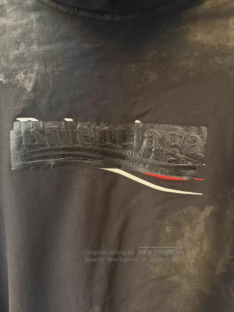 Balenciaga Balenciaga Tie-Dye Logo Patchwork Zipper Hooded Jacket Size US L / EU 52-54 / 3 - 3 Thumbnail