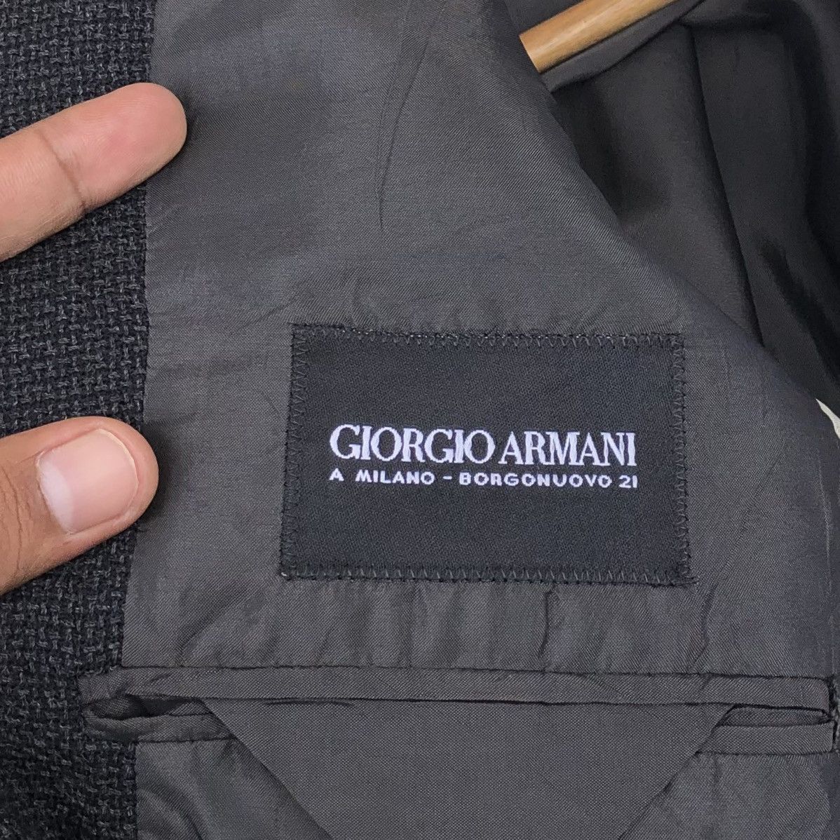 Giorgio Armani Giorgio Armani Linen Pura Lana Single-Breasted Blazer Size 48L - 19 Thumbnail
